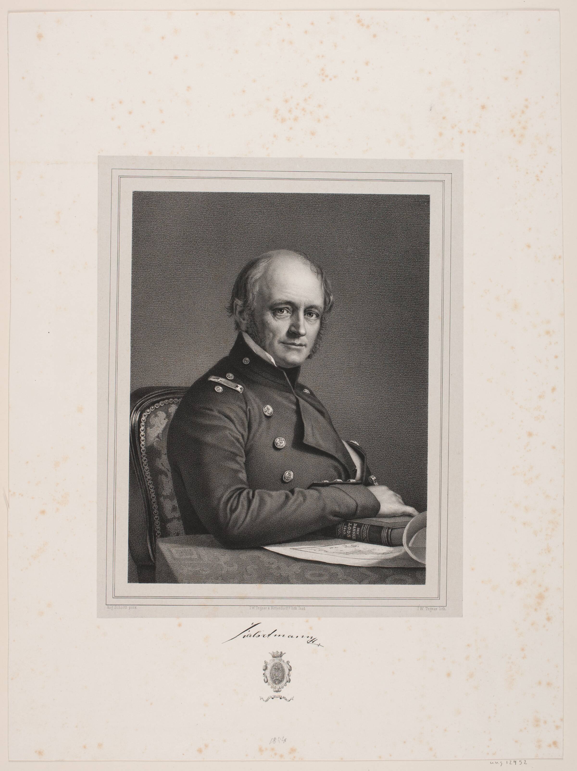 Viceadmiral C.C. Zahrtmann, Isac Wilhelm Tegner, 1855