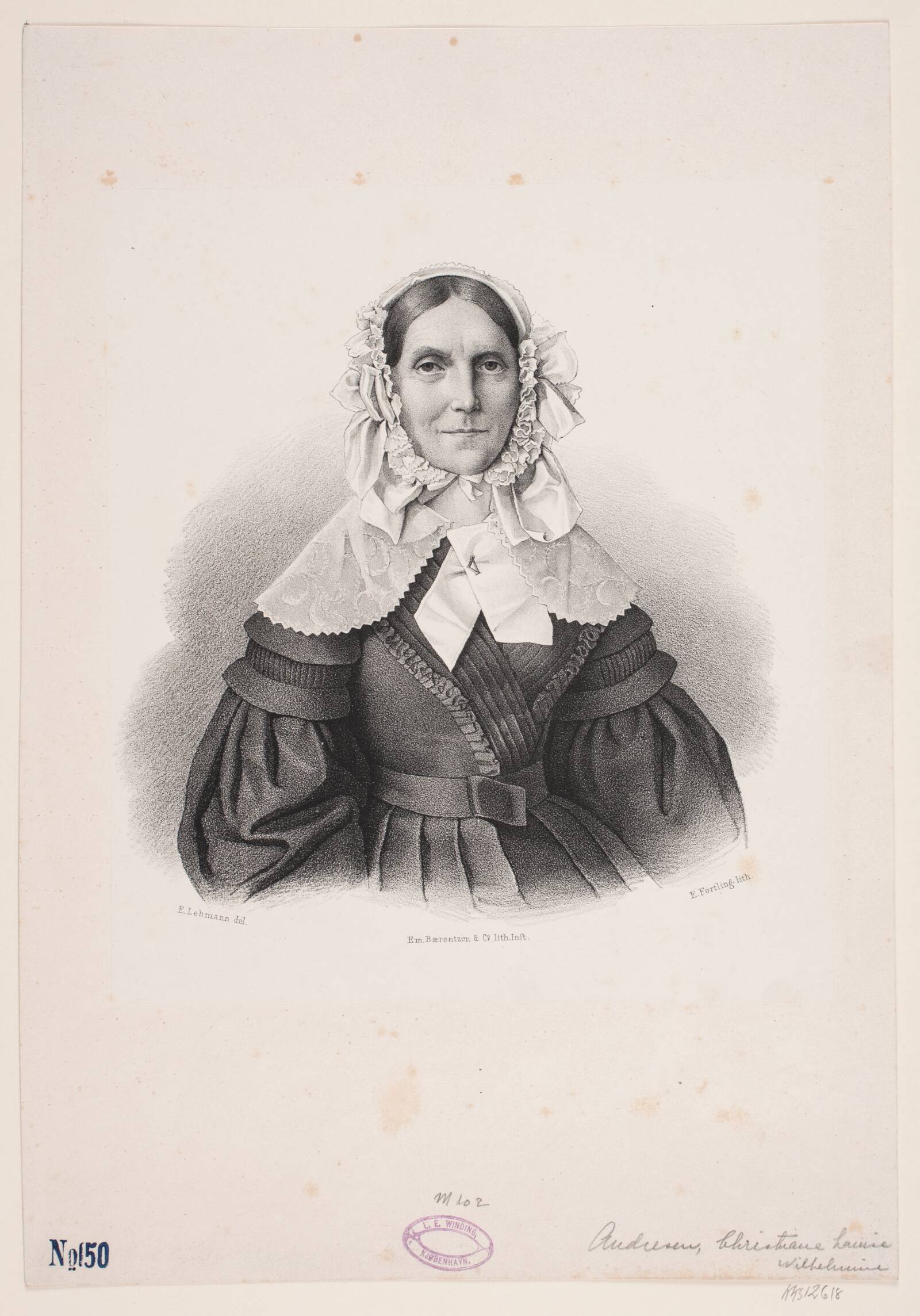 Christiane Andersen, Edvard Fortling, 1809-1875