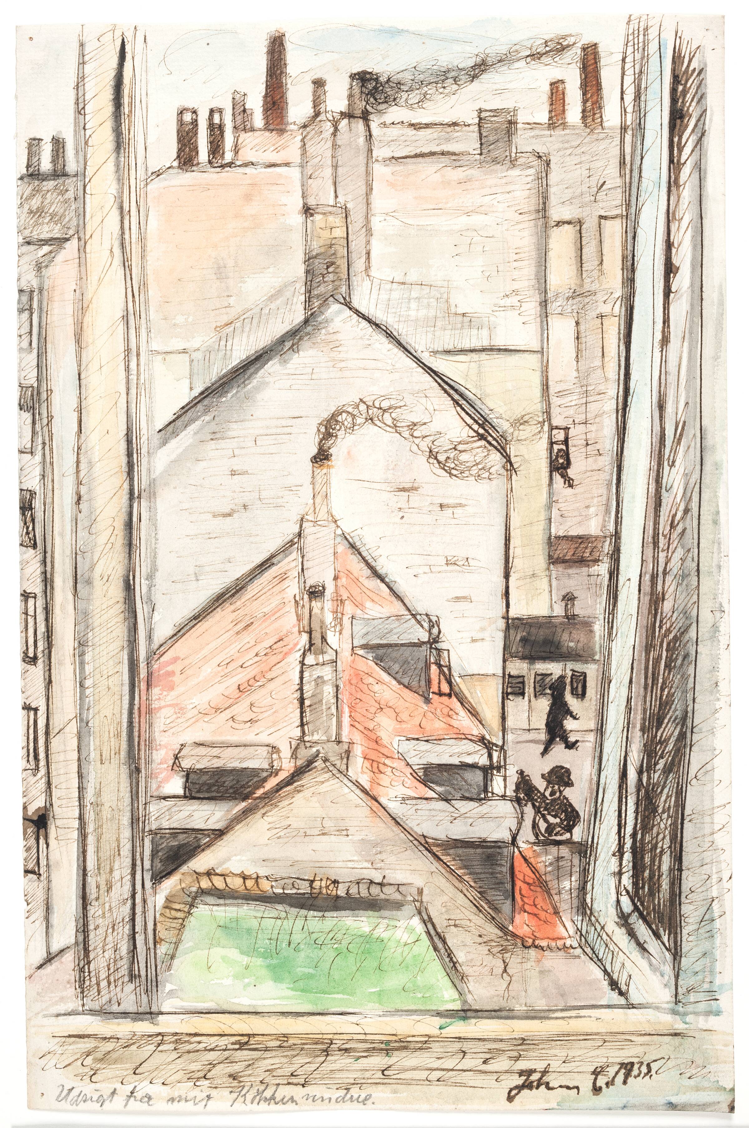 Udsigt fra mit køkkenvindue, John Christensen, 1935