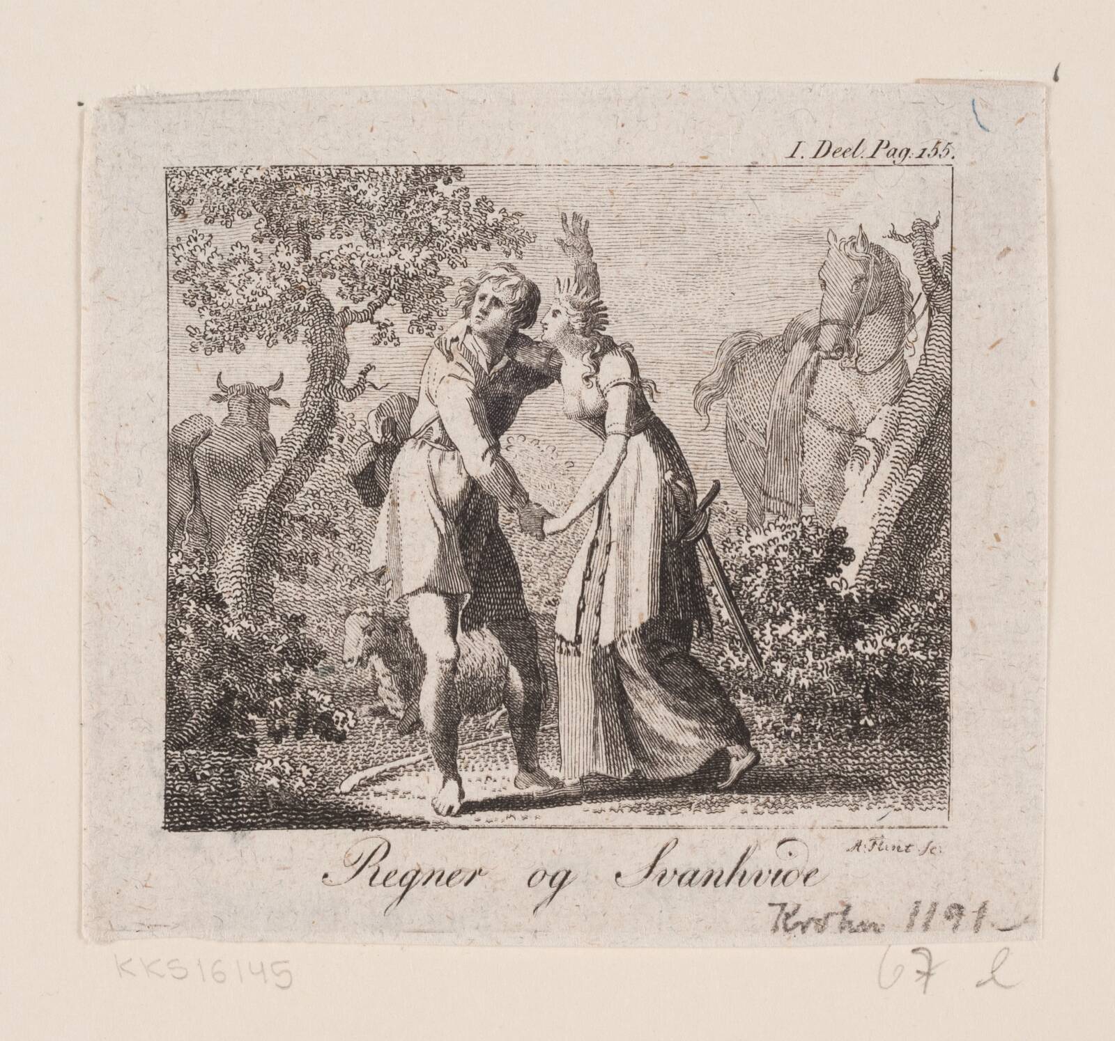 Regner og Svanhvide, Andreas Flint, 1798
