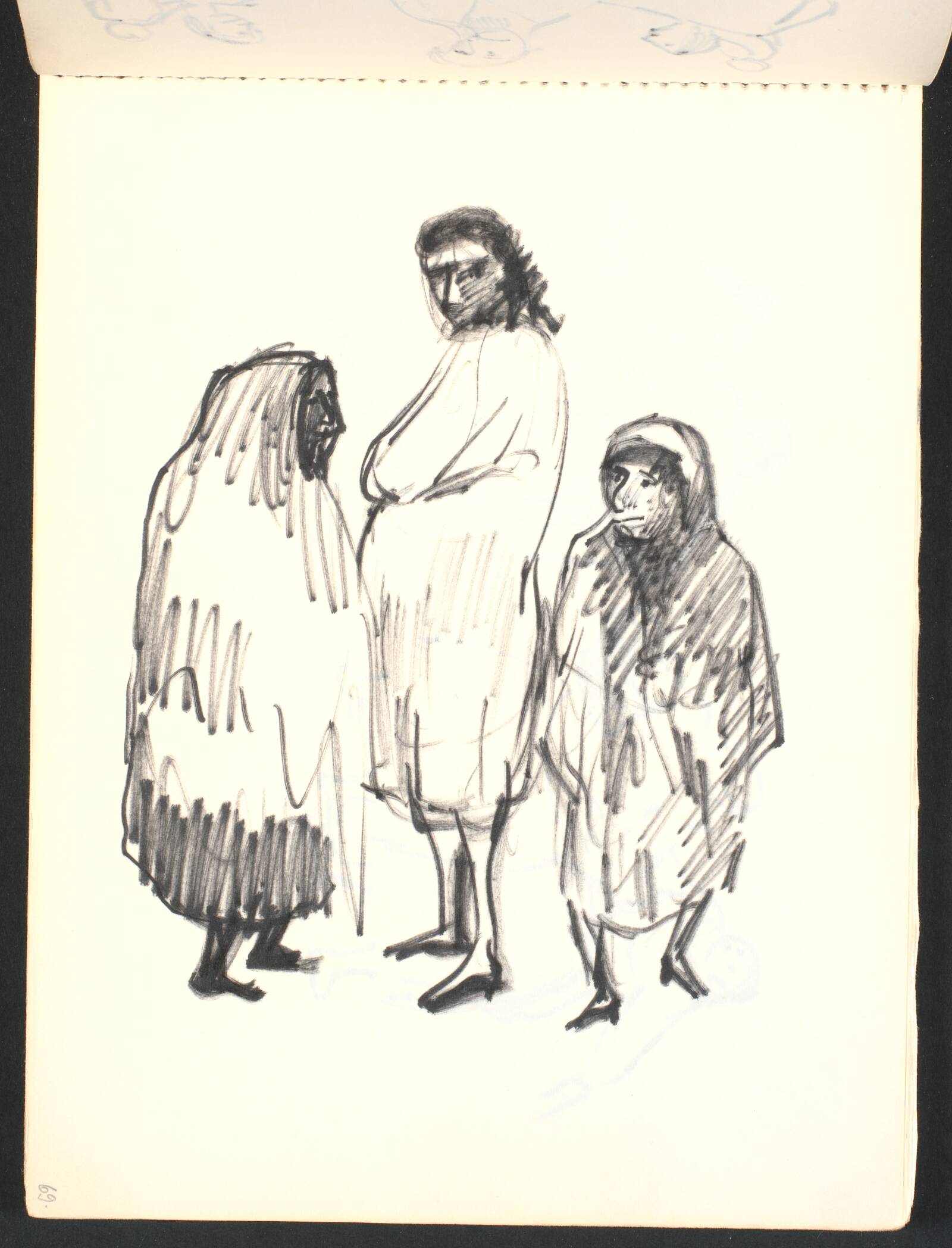 Tre kvinder, to små og en stor, Gottfred Eickhoff, 1952