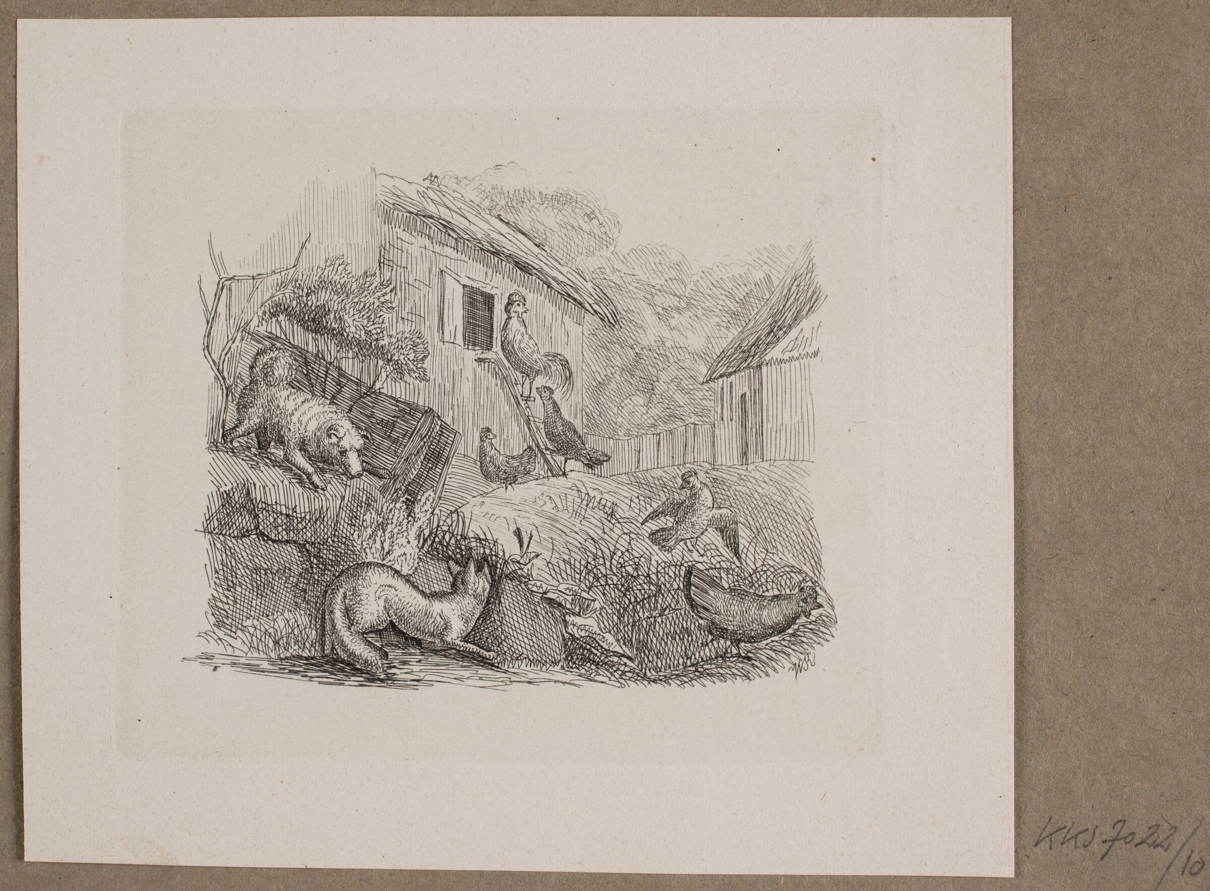 Illustration til O. Specter, "Fabler for Børn", Vilhelm Kyhn, 1838