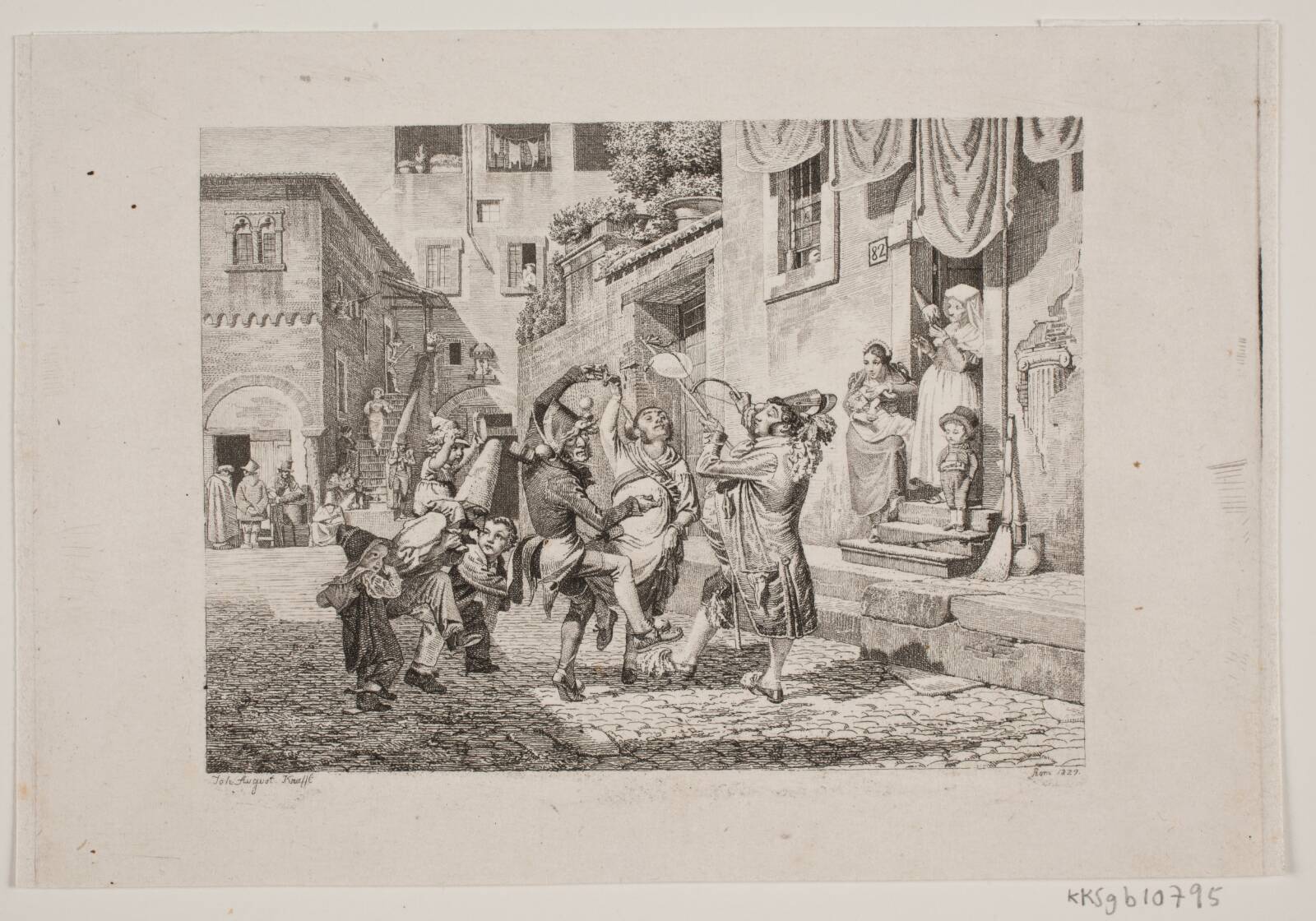 Karnevalsscene, August Krafft, 1829