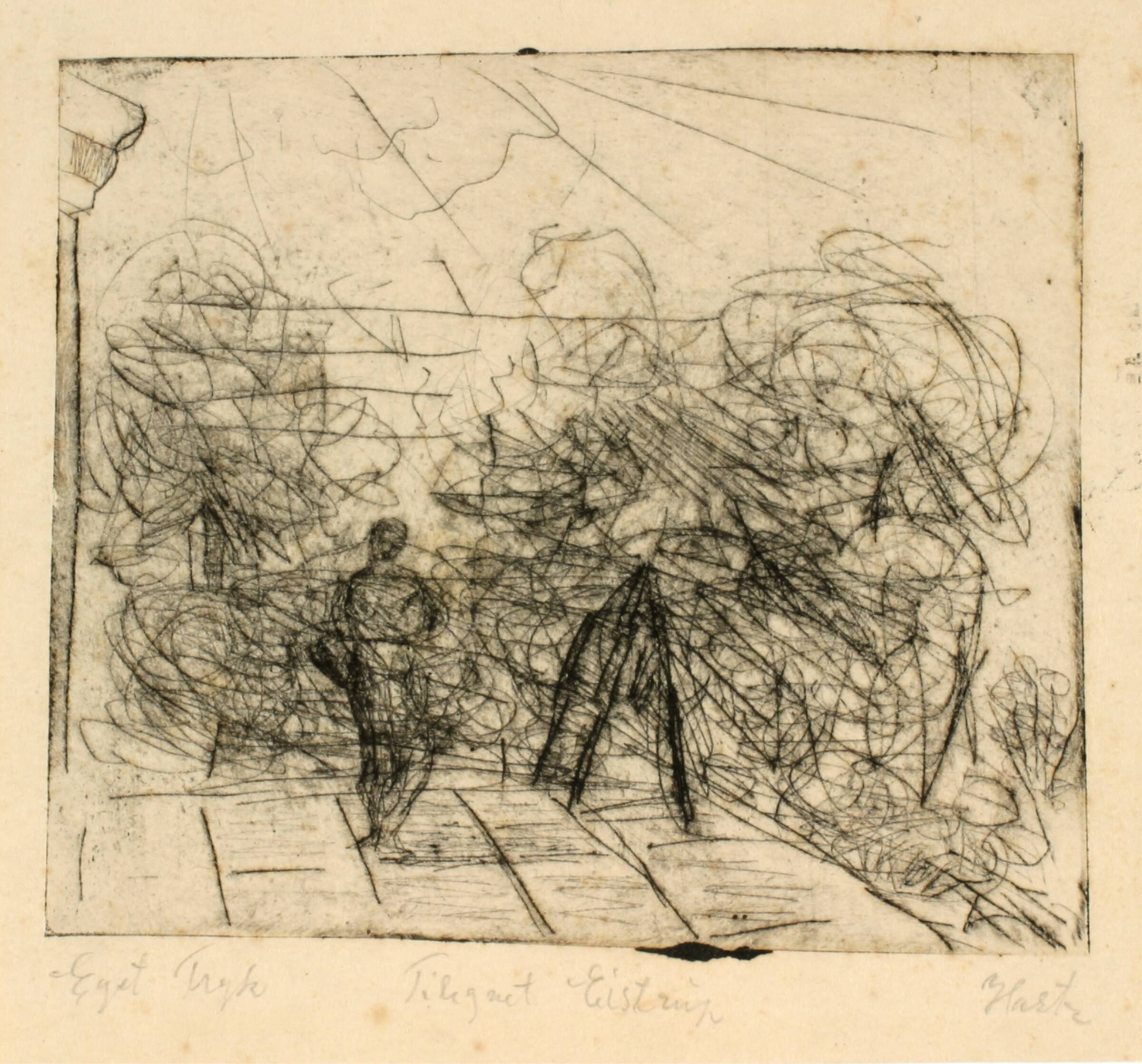 Figur i landskab, Lauritz Hartz, 1929