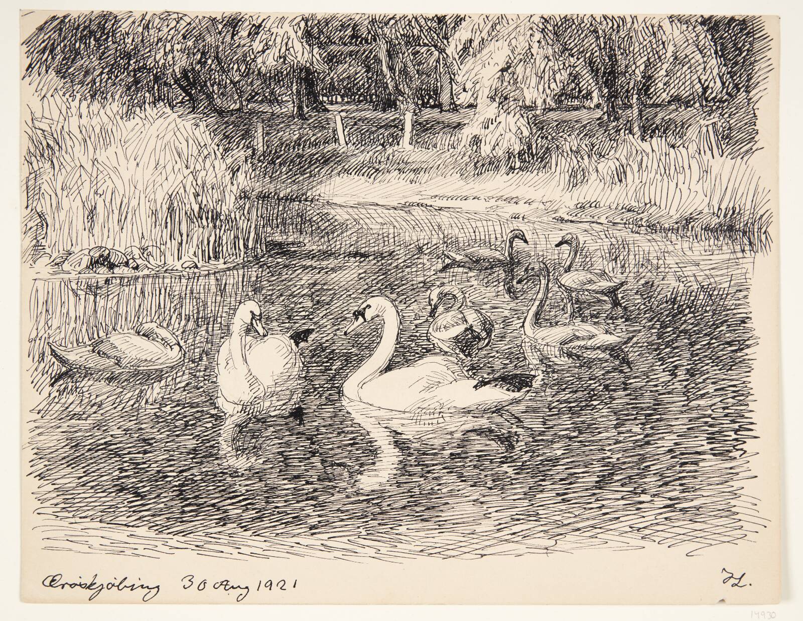 "Ærøskøbing". Ærø, Johannes Larsen, 1921