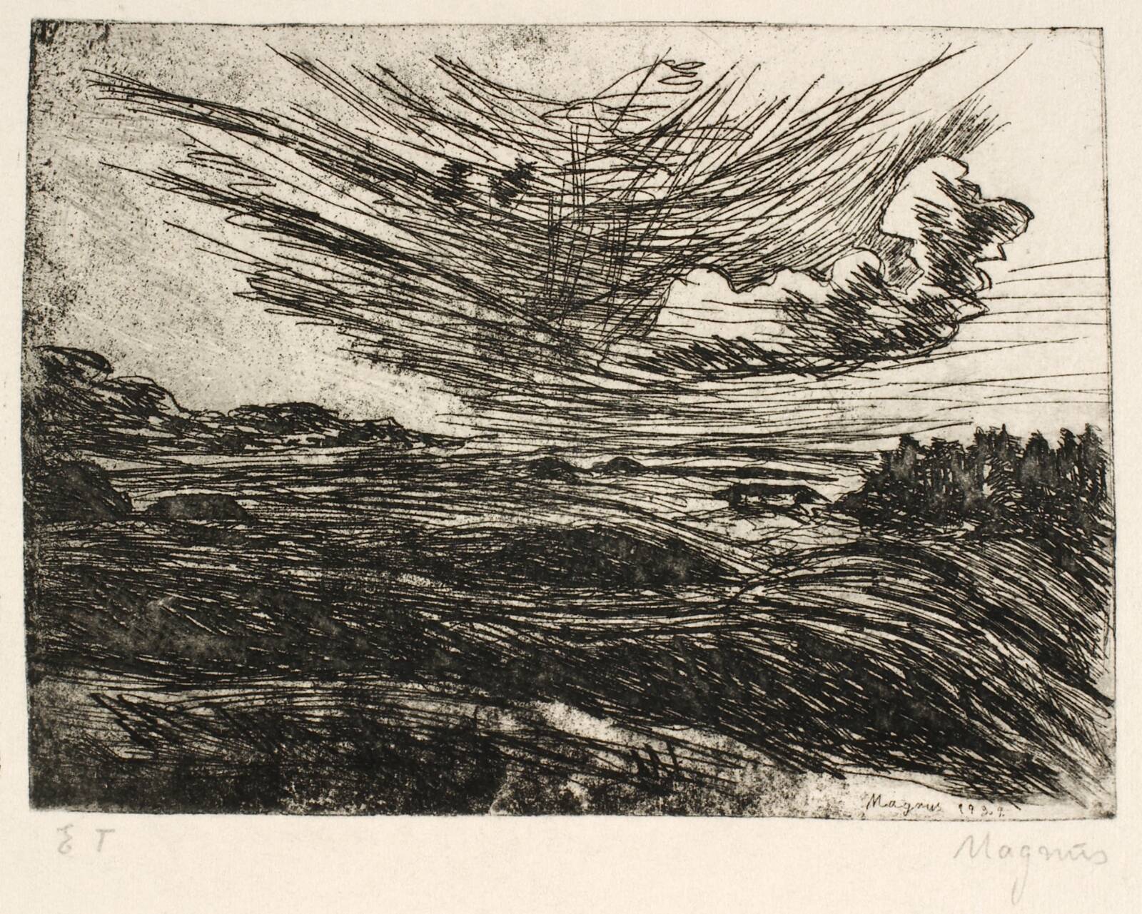 Jysk landskab, Reidar Magnus, 1929