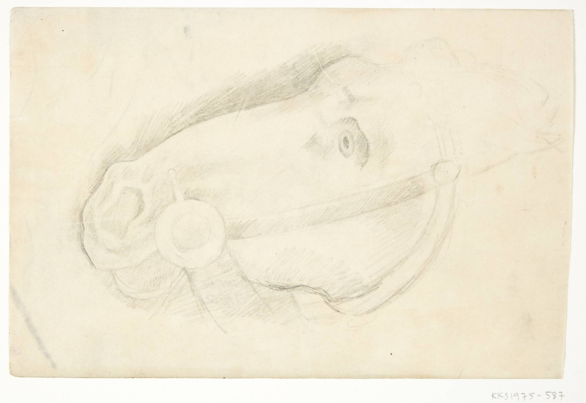 Hestehoved. Kompositionsskitse til P. Uccellos "La Battaglia", William Scharff, 1901-1959