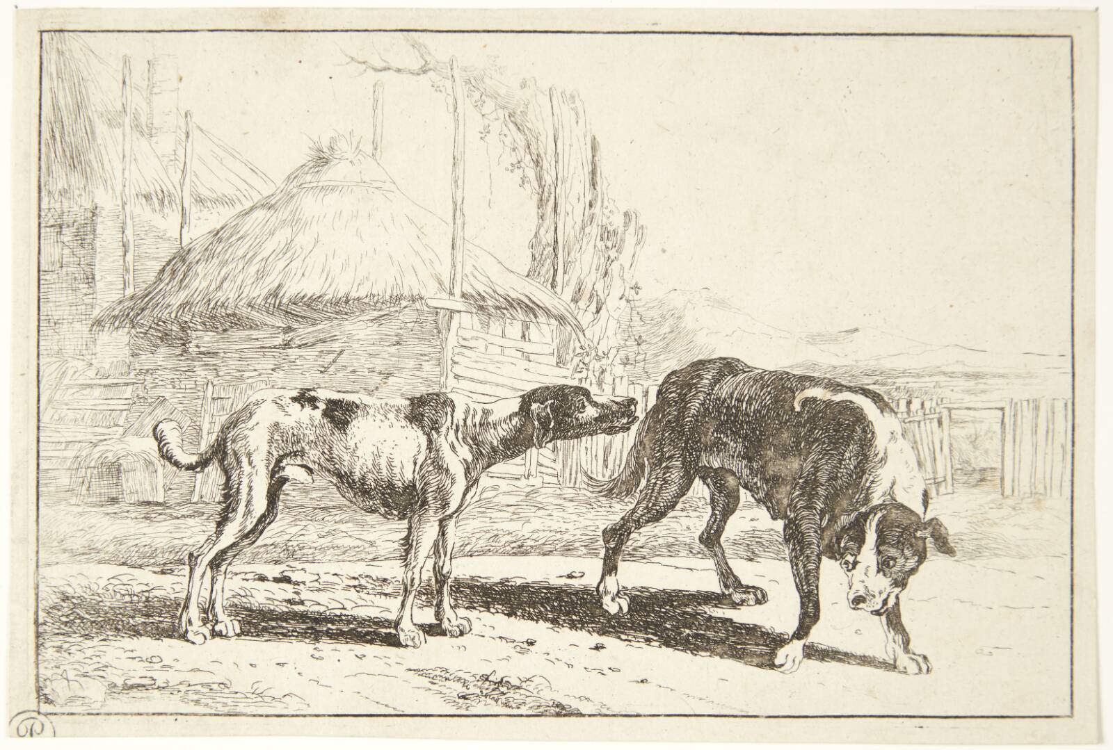 To hunde, Jan van den Hecke I, 1619-1684