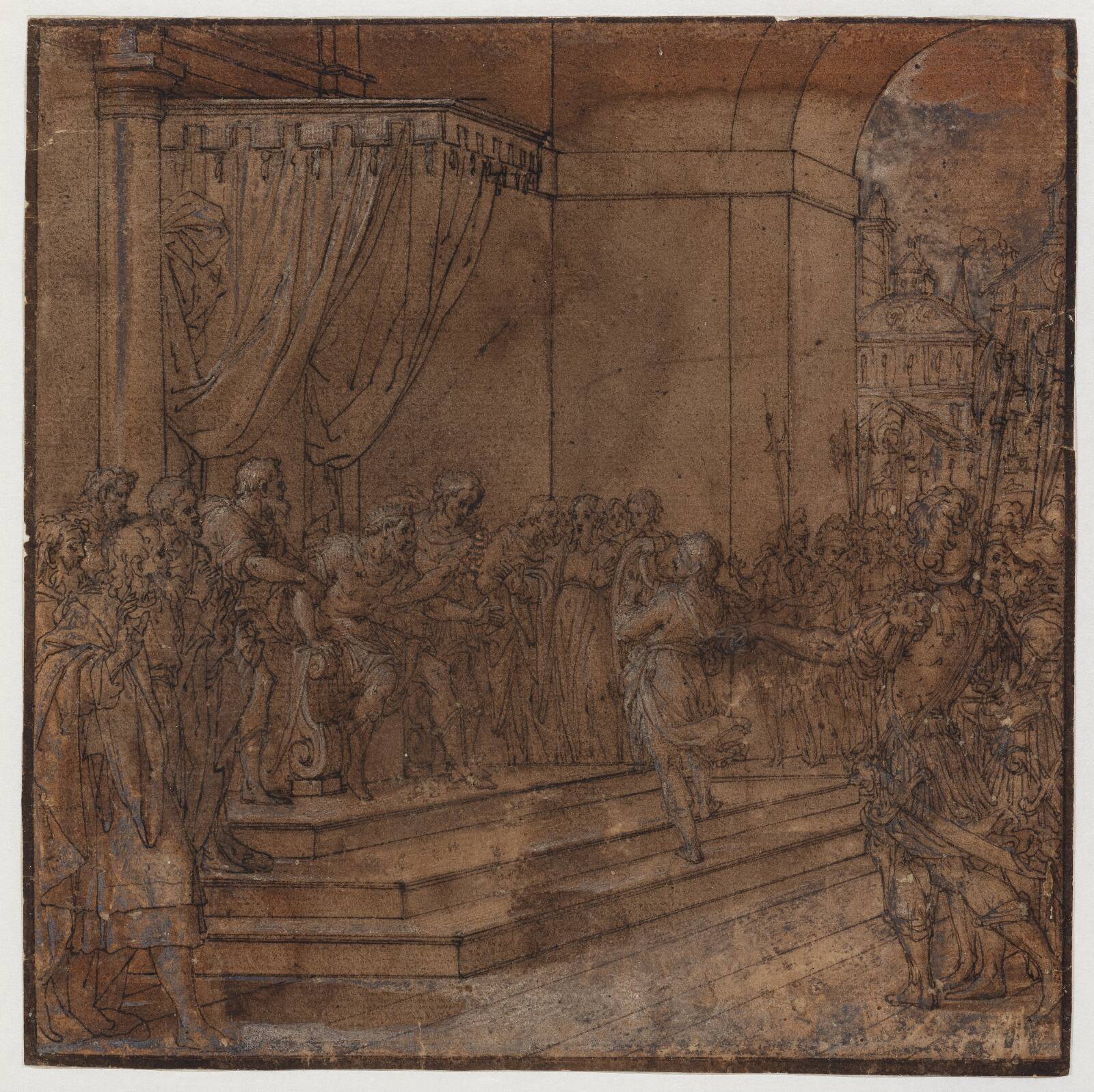 David Spiller harpe for Sauls trone, Camillo Procaccini, 1590