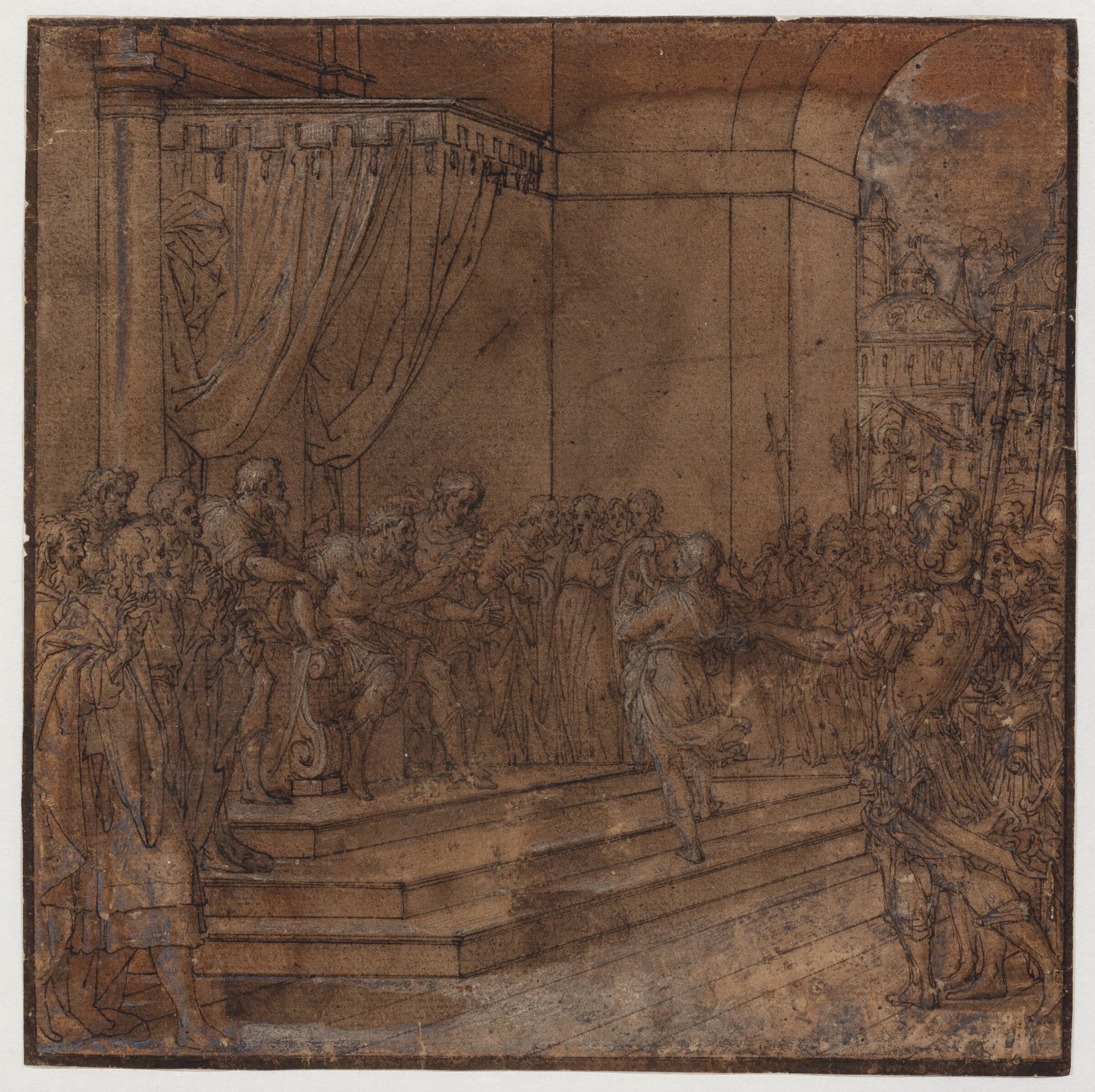 David Spiller harpe for Sauls trone, Camillo Procaccini, 1590