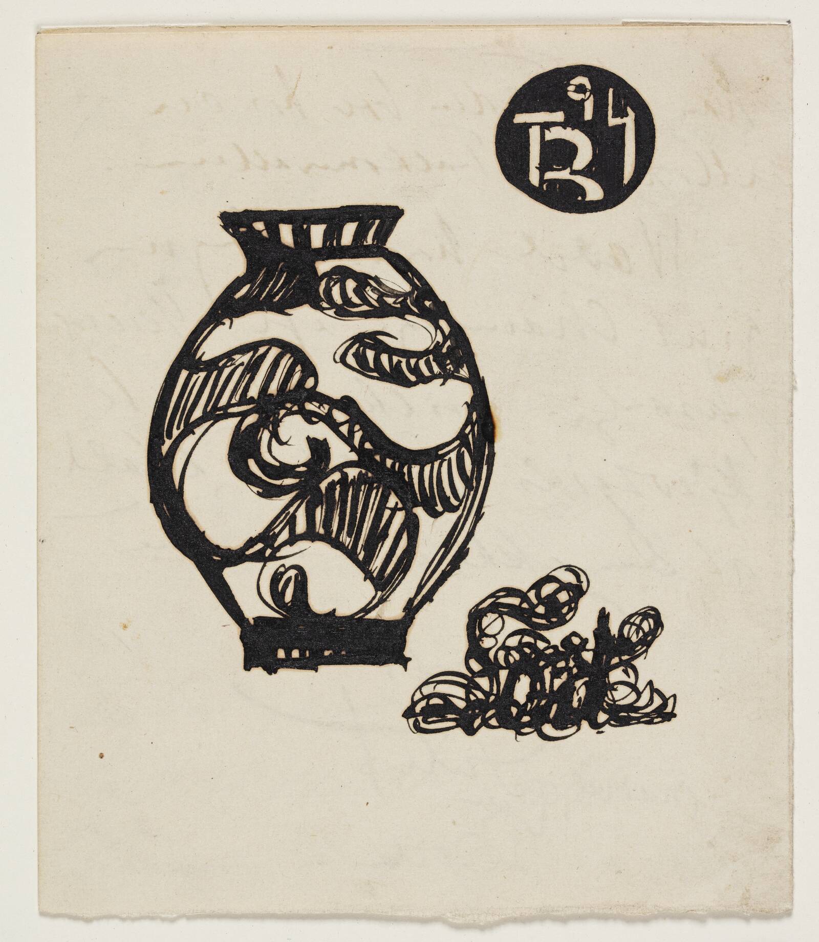 Studie til krukke, Thorvald Bindesbøll, 1894