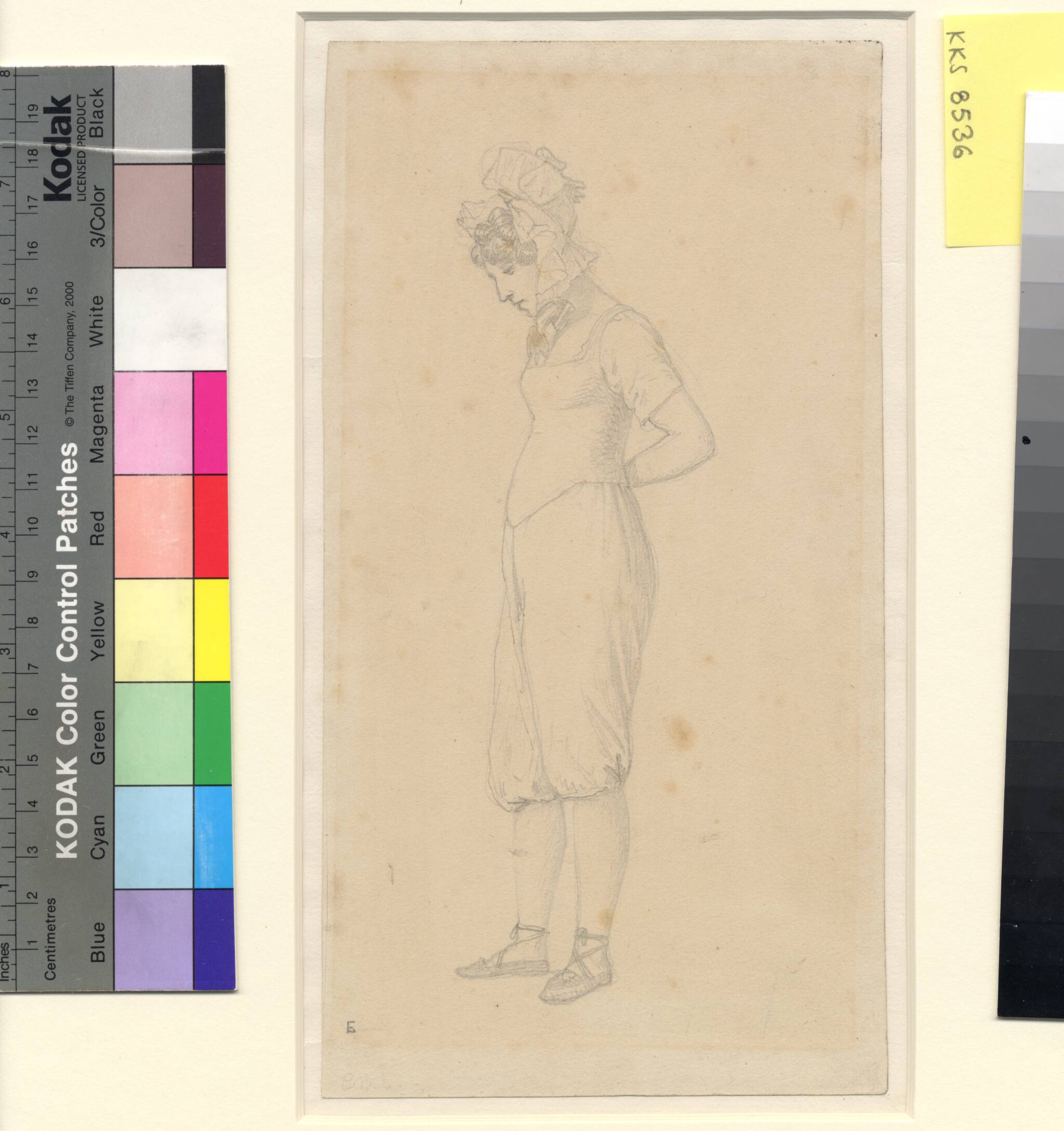 Postimpressionisme billedtekst Sportsmand Stående pige i undertøj., 1800 – 1853, C.W. Eckersberg | SMK Open