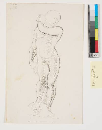 Studie af Michellangelos David (tidligere kaldet Apollo) i Mus. nazionale, Firenze