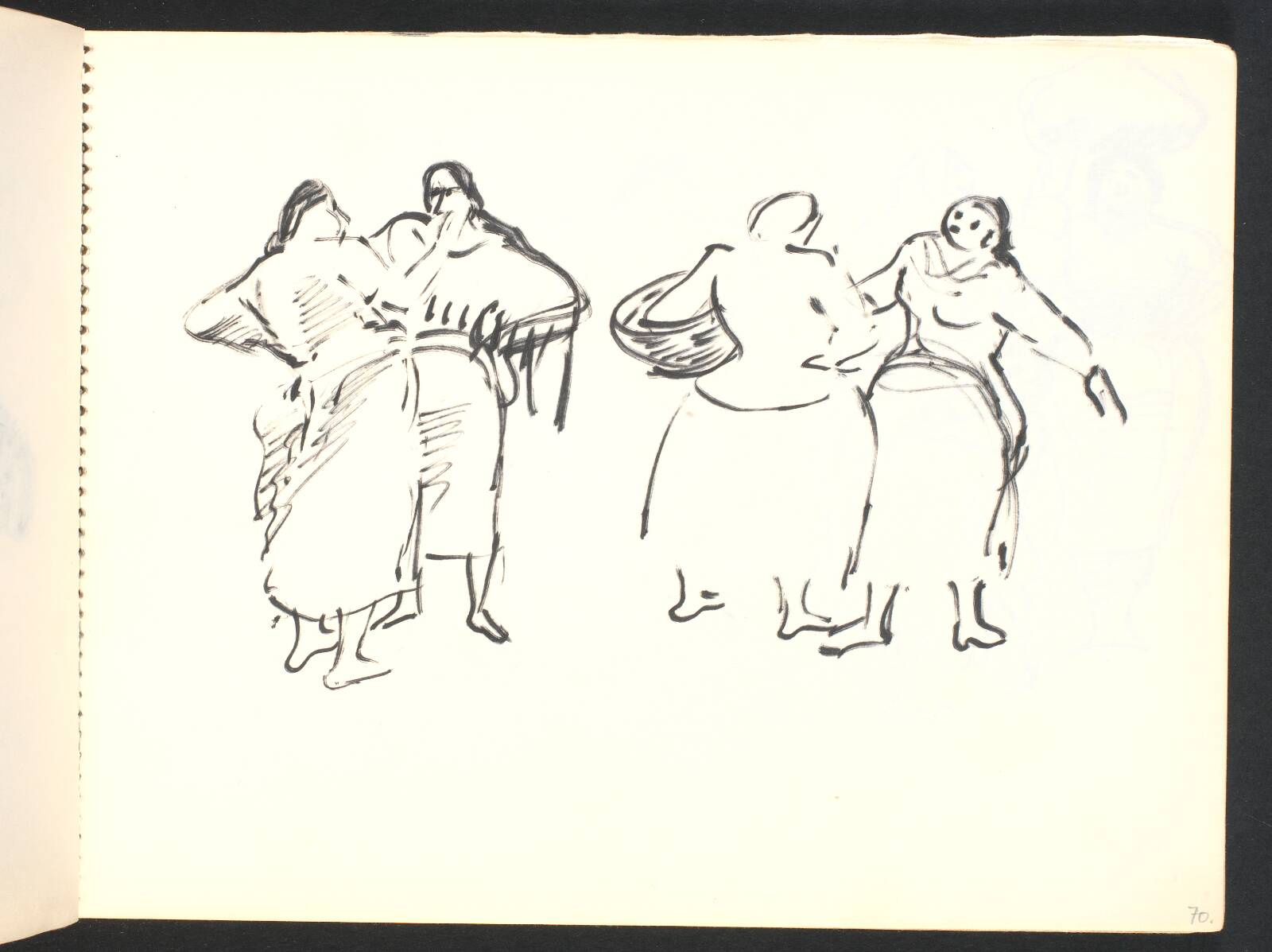 Fire kvinder i samtale, Gottfred Eickhoff, 1952