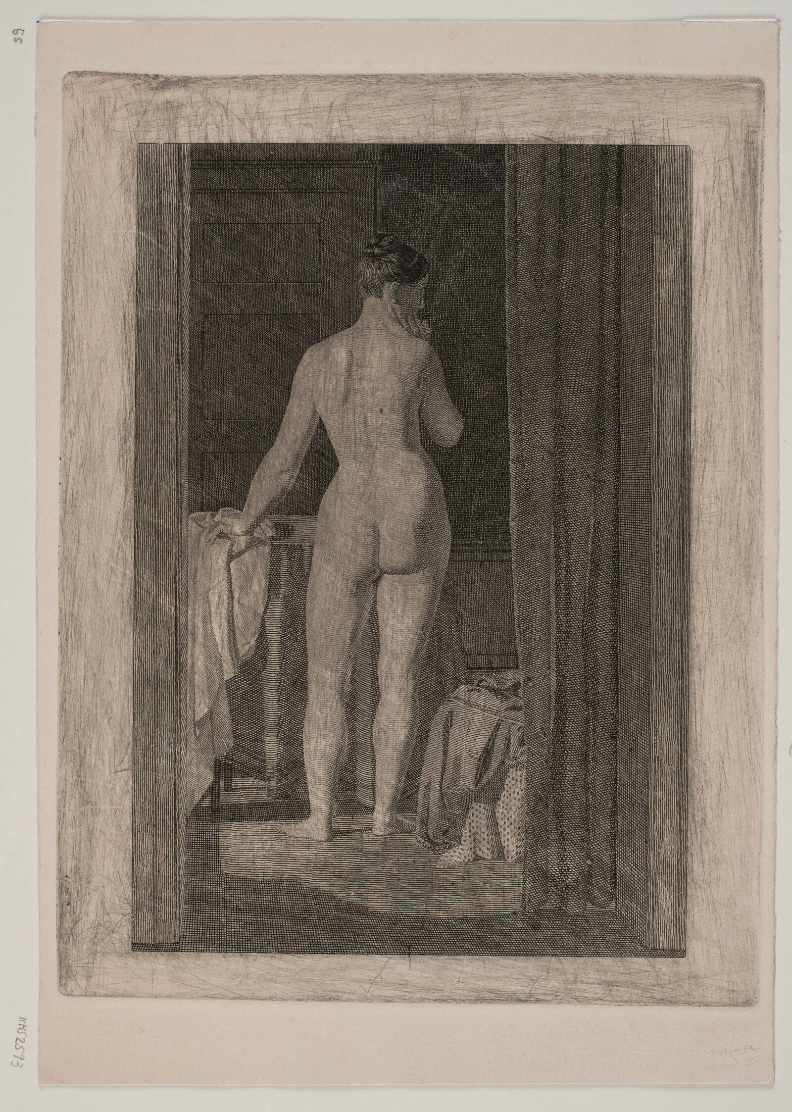 Kvindelig modelfigur, Erling Eckersberg, 1808-1889
