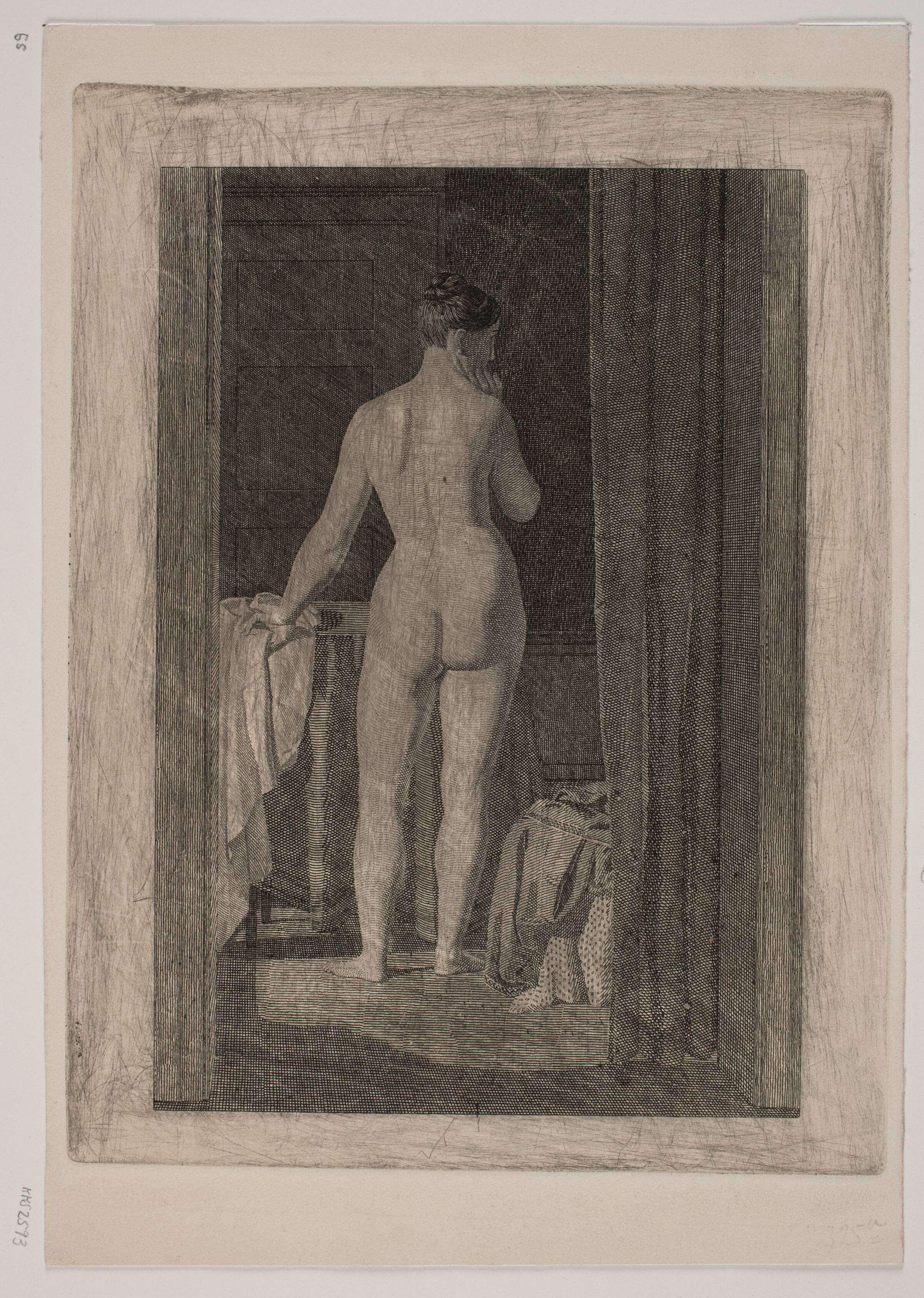 Kvindelig modelfigur, Erling Eckersberg, 1808-1889