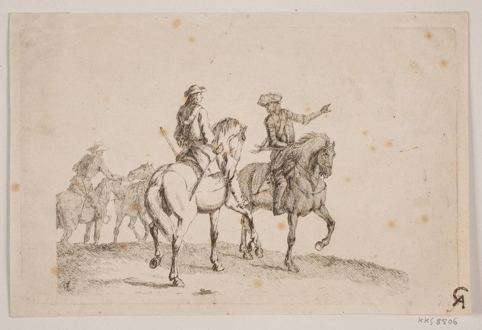 Tre uniformerede ryttere, Jørgen V. Sonne, 1801-1890