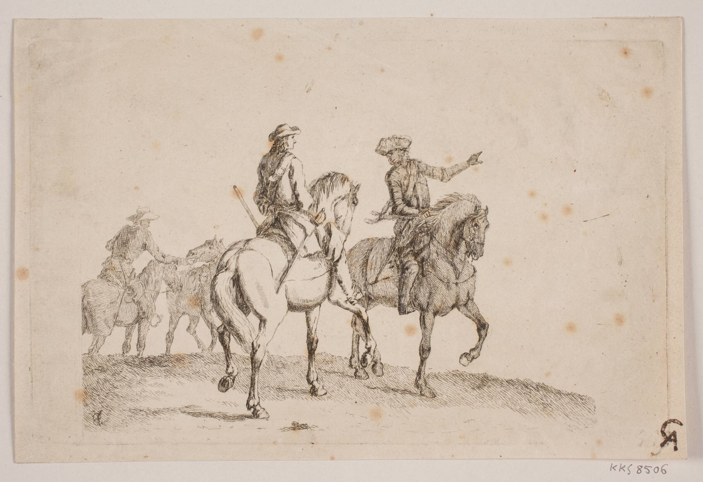 Tre uniformerede ryttere, Jørgen V. Sonne, 1801-1890