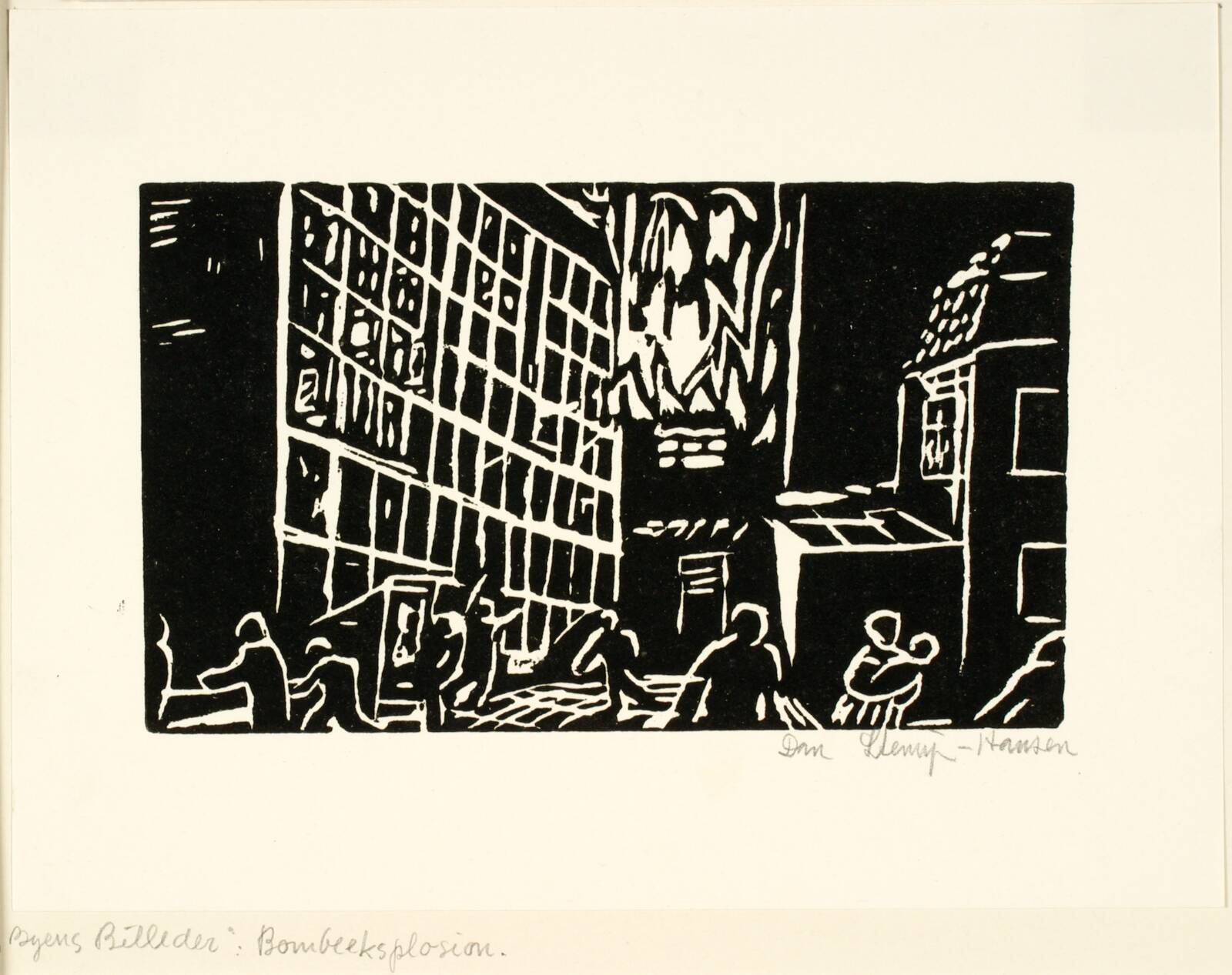 "Bombeeksplosion", Dan Sterup-Hansen, 1945