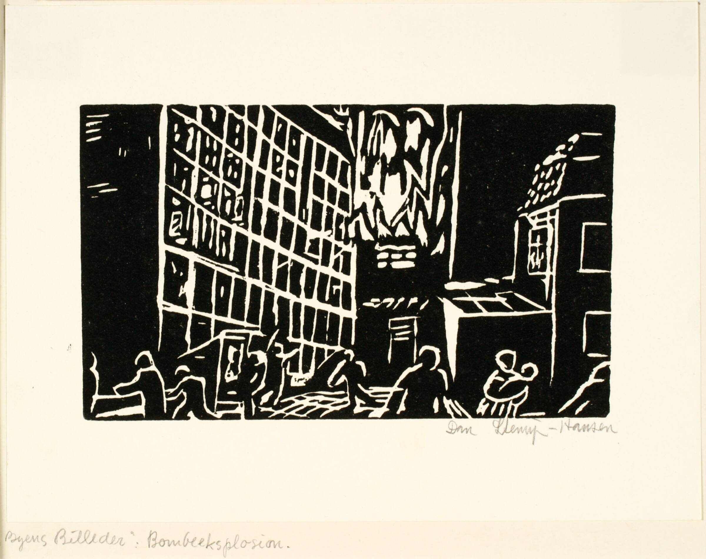"Bombeeksplosion", Dan Sterup-Hansen, 1945