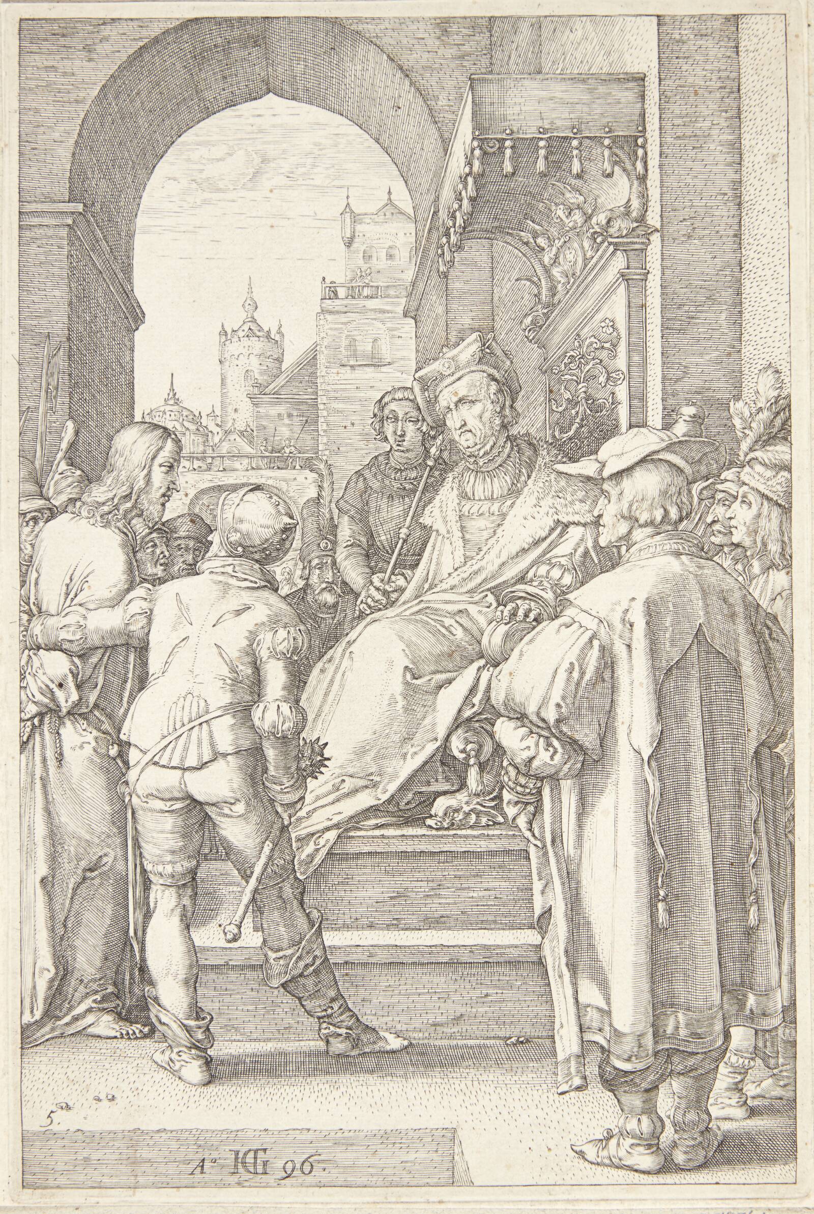 Jesus for Pilatus, Hendrick Goltzius, 1596