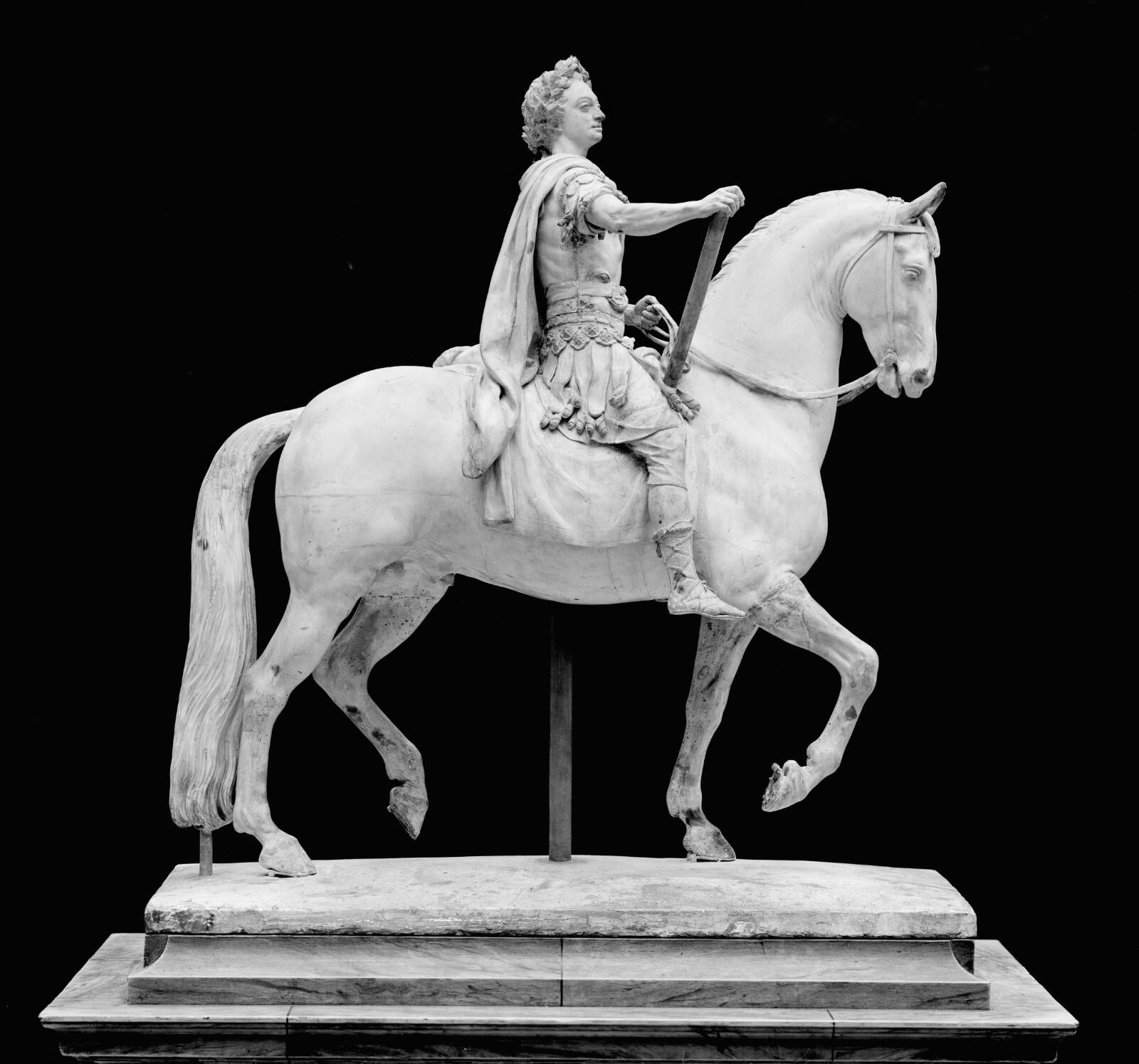 Frederik V on Horseback. Sketch for Equestrian Statue in Amalienborg Palace Square, by Jacques François Joseph Saly, 1758