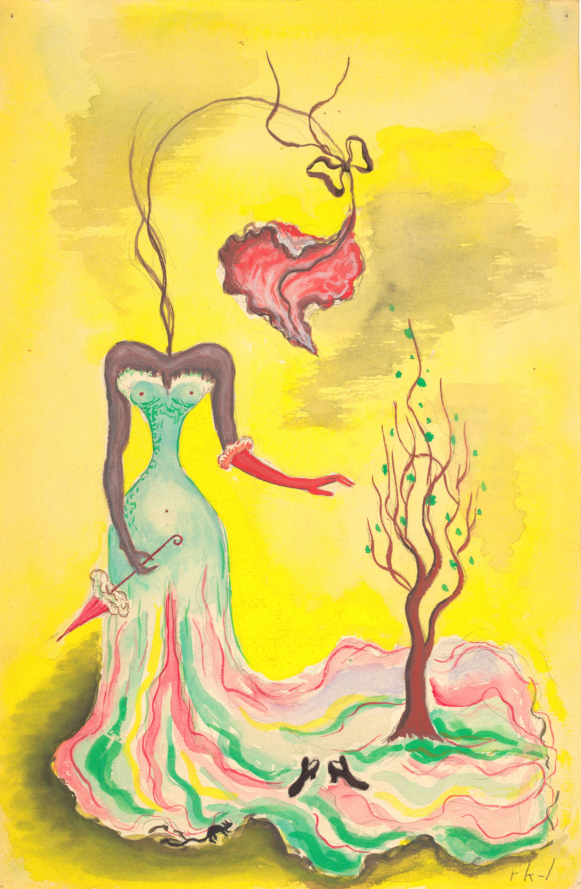 Surrealistisk kvindefigur, Rita Kernn-Larsen, 1939
