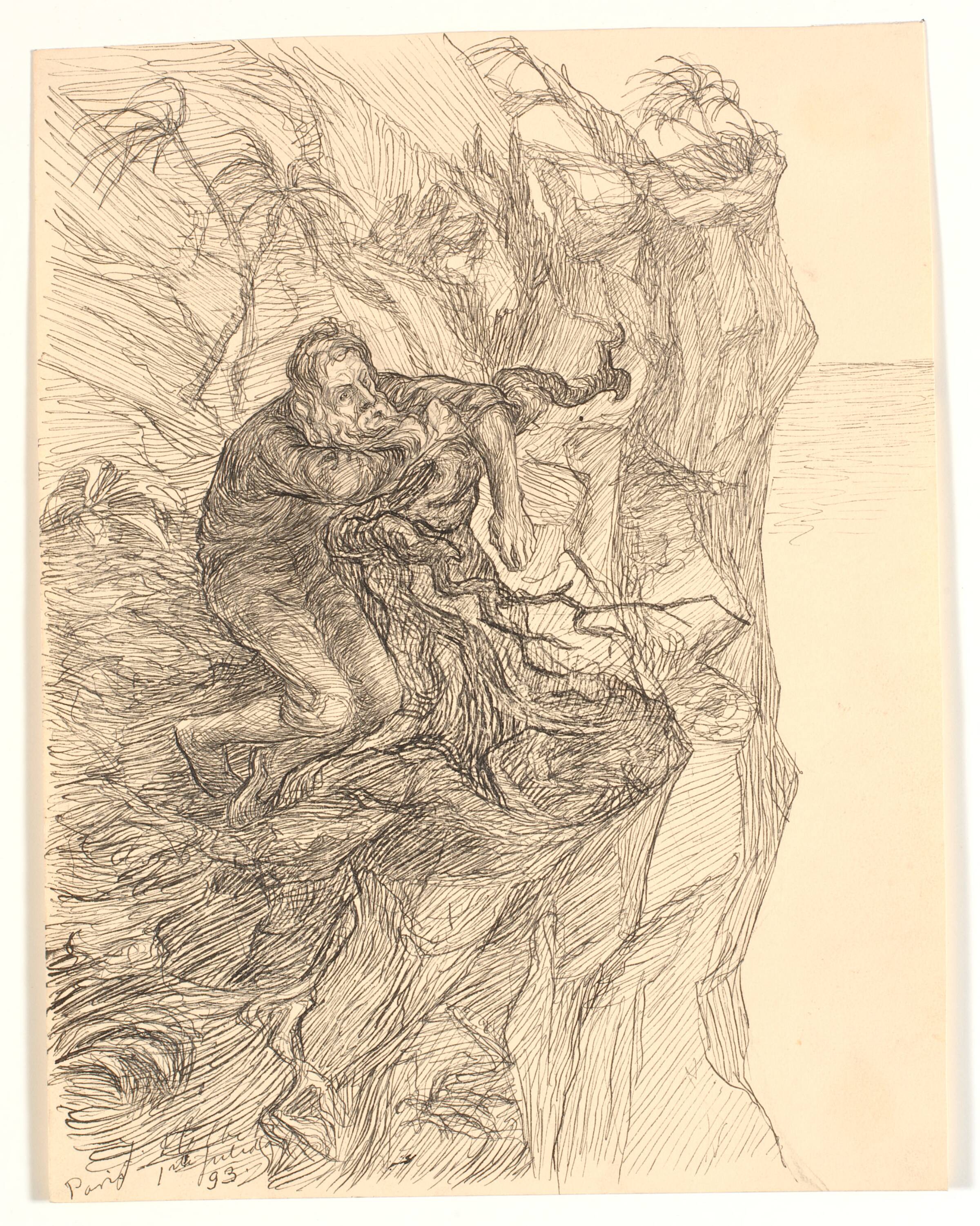 Illustration til Alfred Tennyson "Enoch Arden", Johannes Holbek, 1893