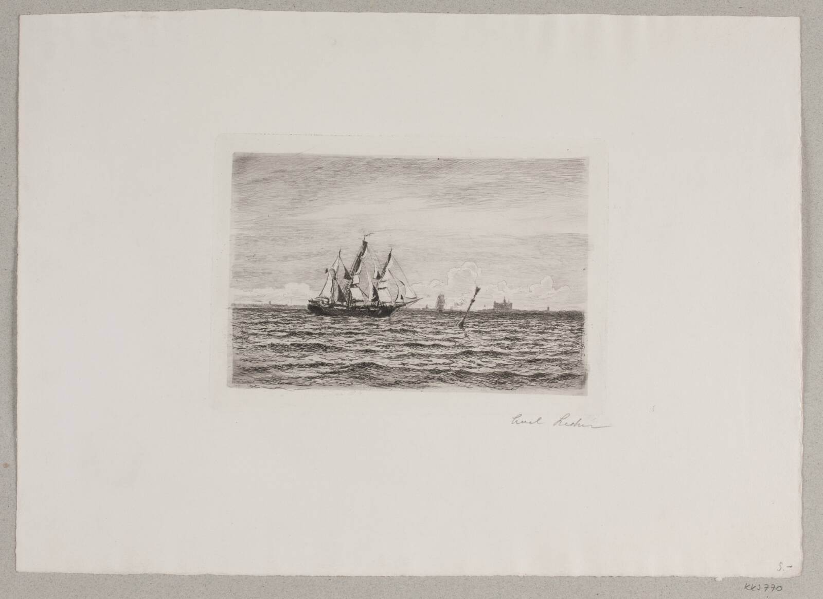 Skibe i sundet, Carl Locher, 1891