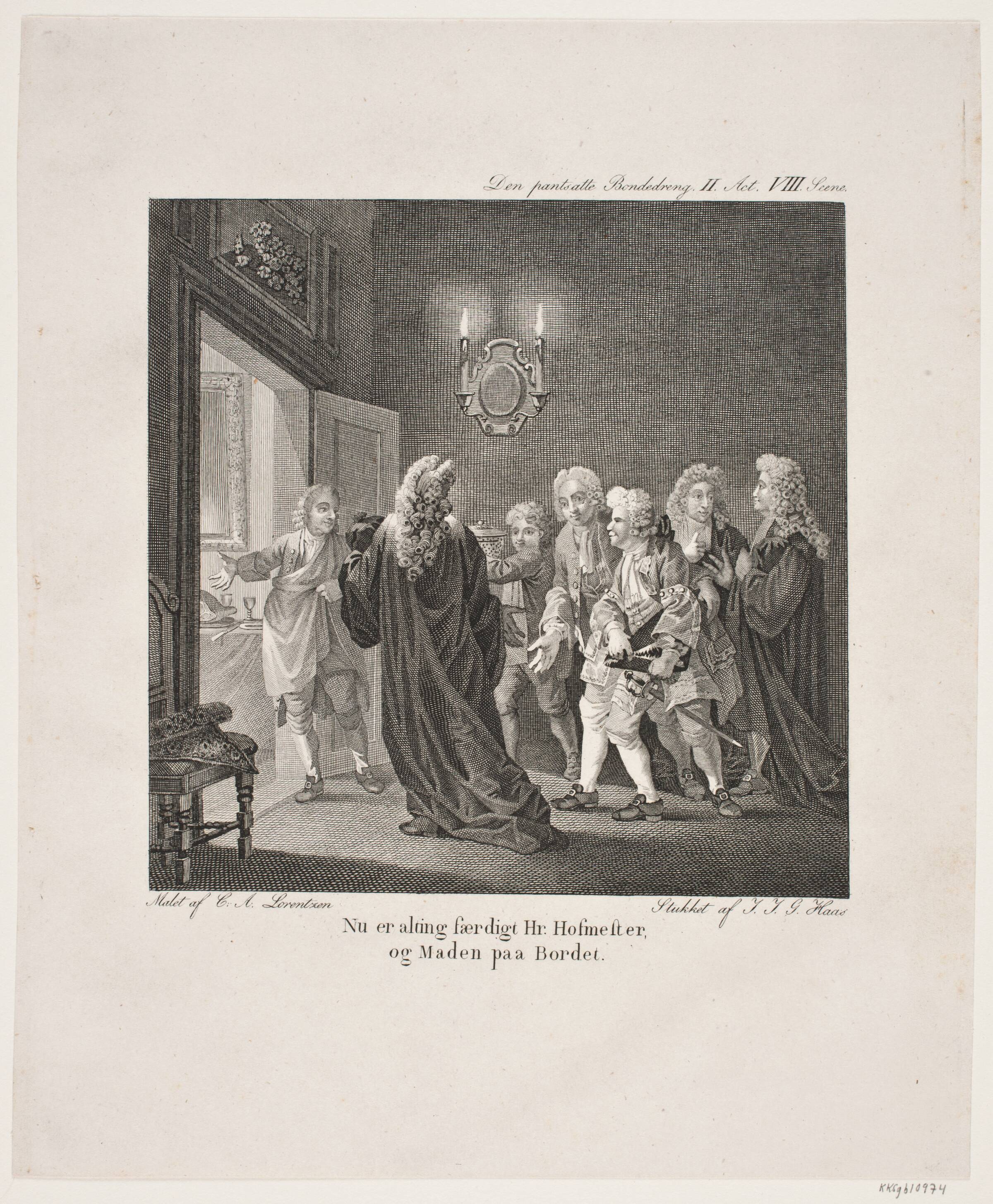 Illustration til Holbergs Komedier, Georg Haas, 1813-1817