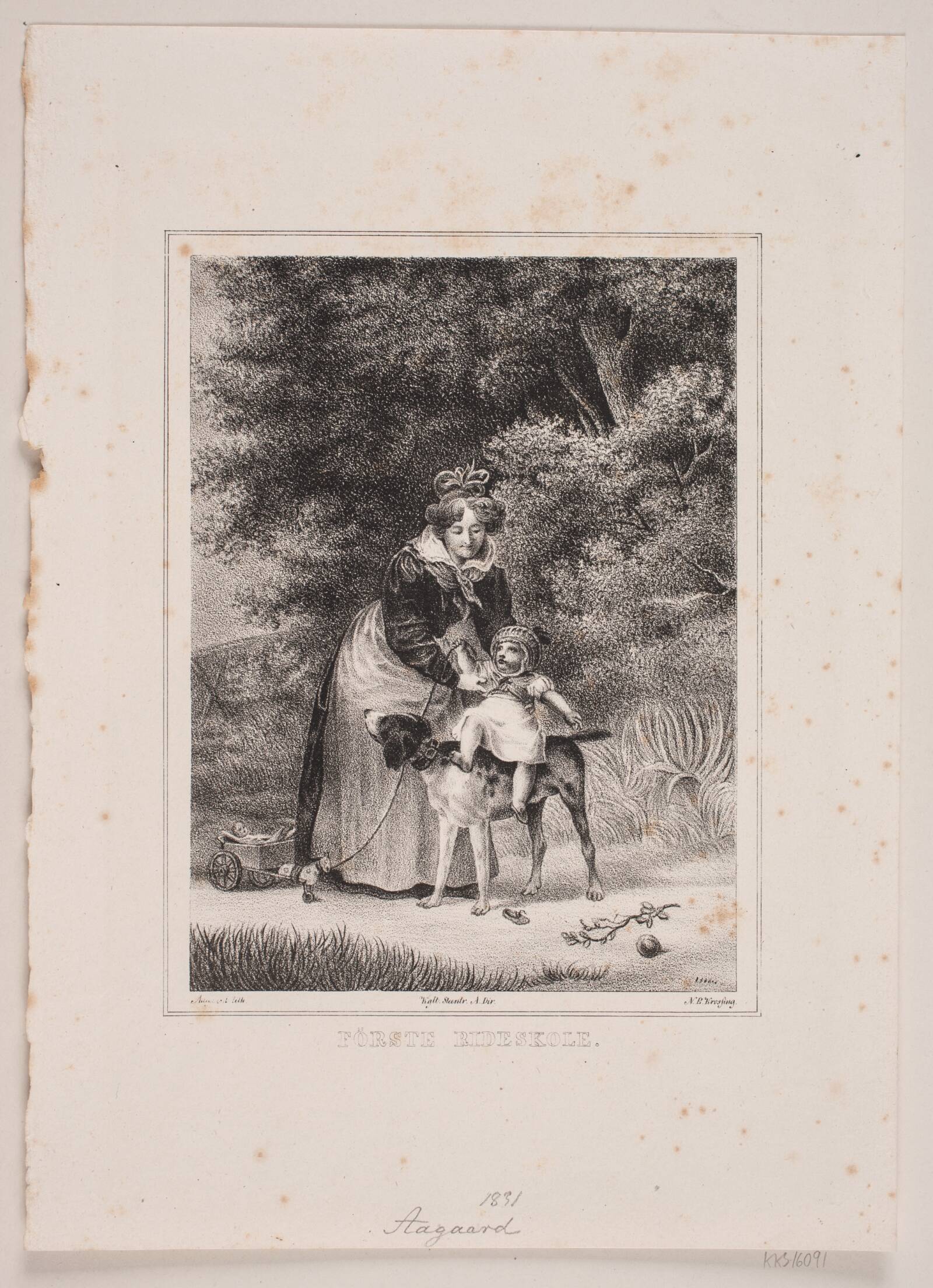 "Første rideskole", Johan Aagaard, 1831