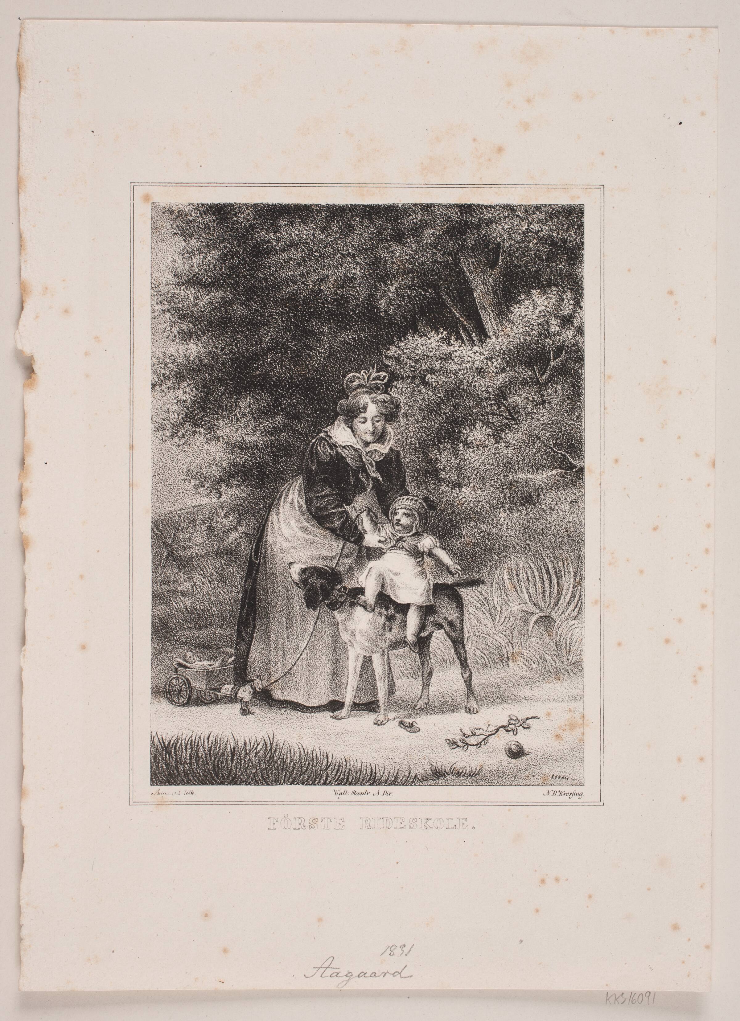 "Første rideskole", Johan Aagaard, 1831