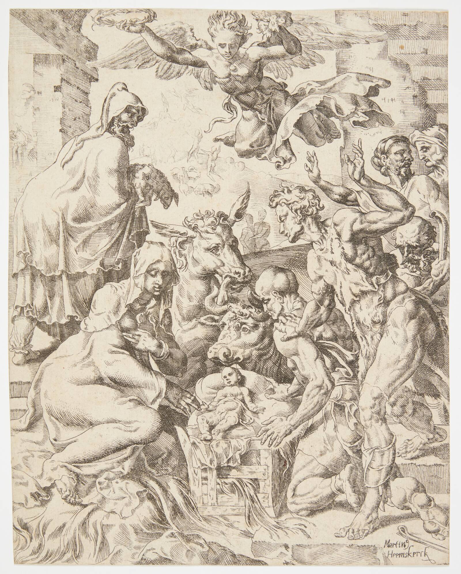 Hyrdernes tilbedelse, Dirk Volkertsz. Coornhert, 1548