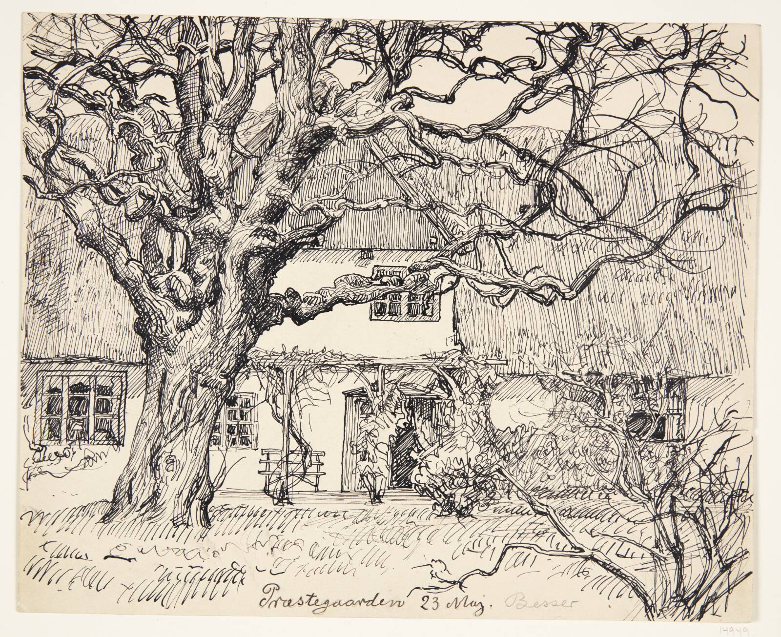 "Præstegården". Samsø, Johannes Larsen, 1922