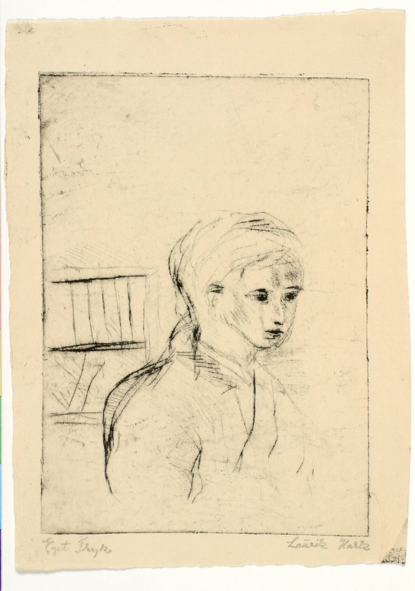 Mandsportræt, Lauritz Hartz, 1929