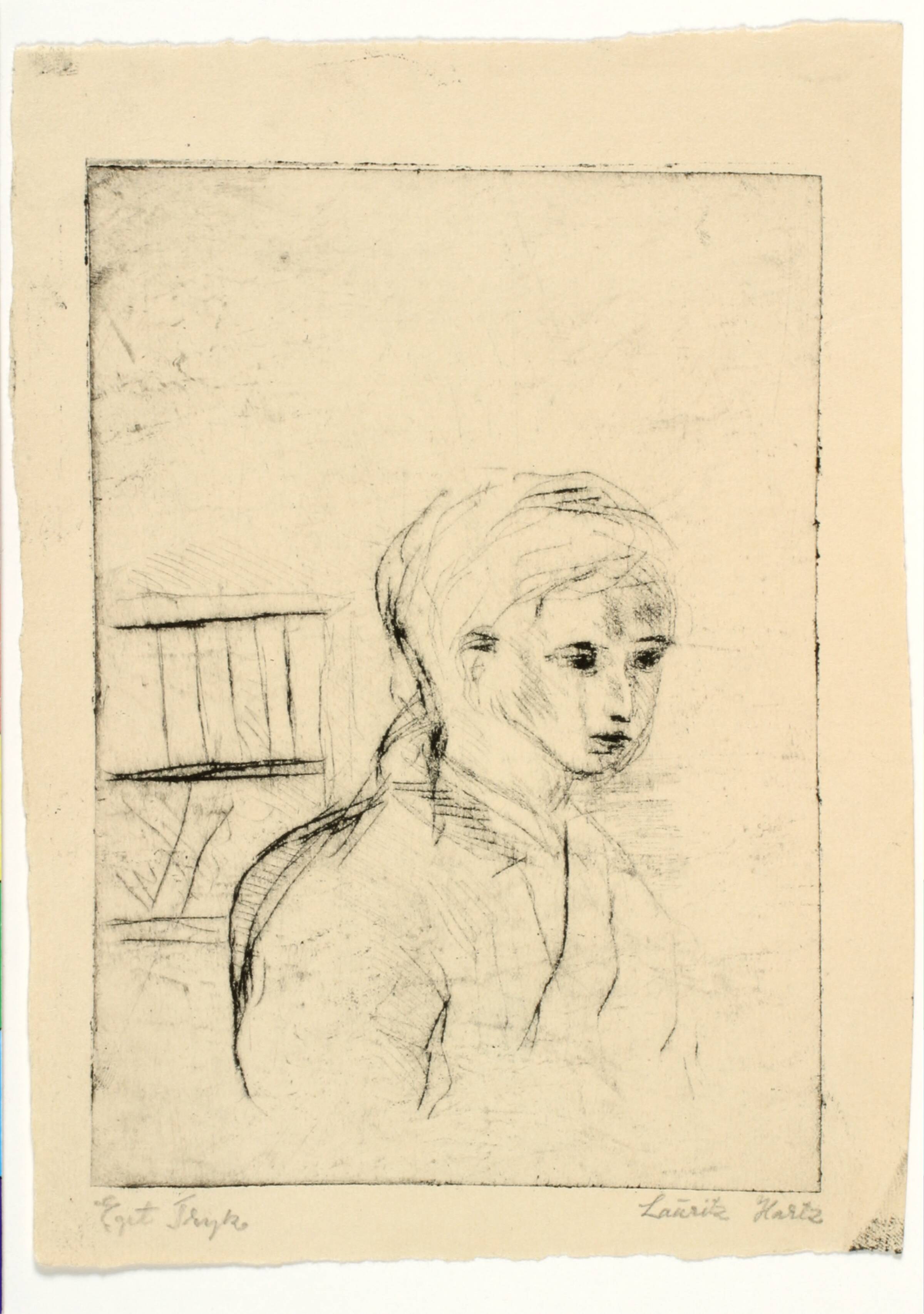 Mandsportræt, Lauritz Hartz, 1929