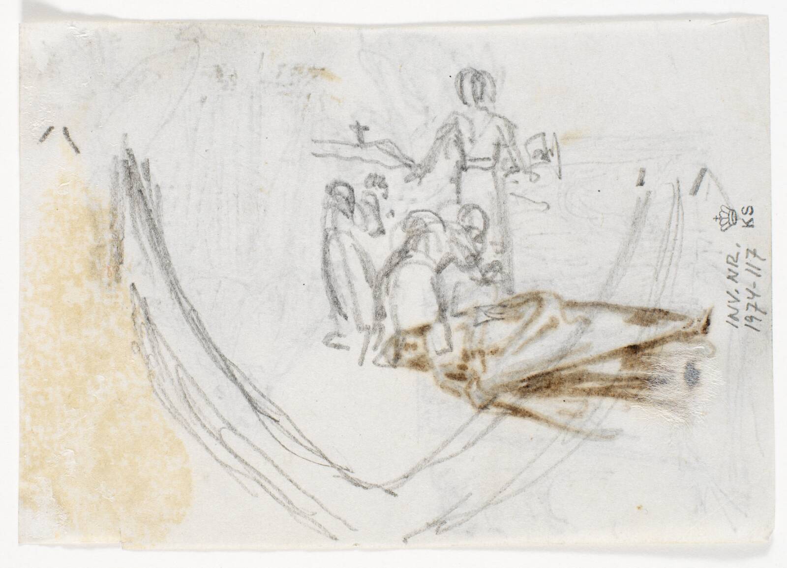 Opstandelsesscene, Martinus Rørbye, 1847