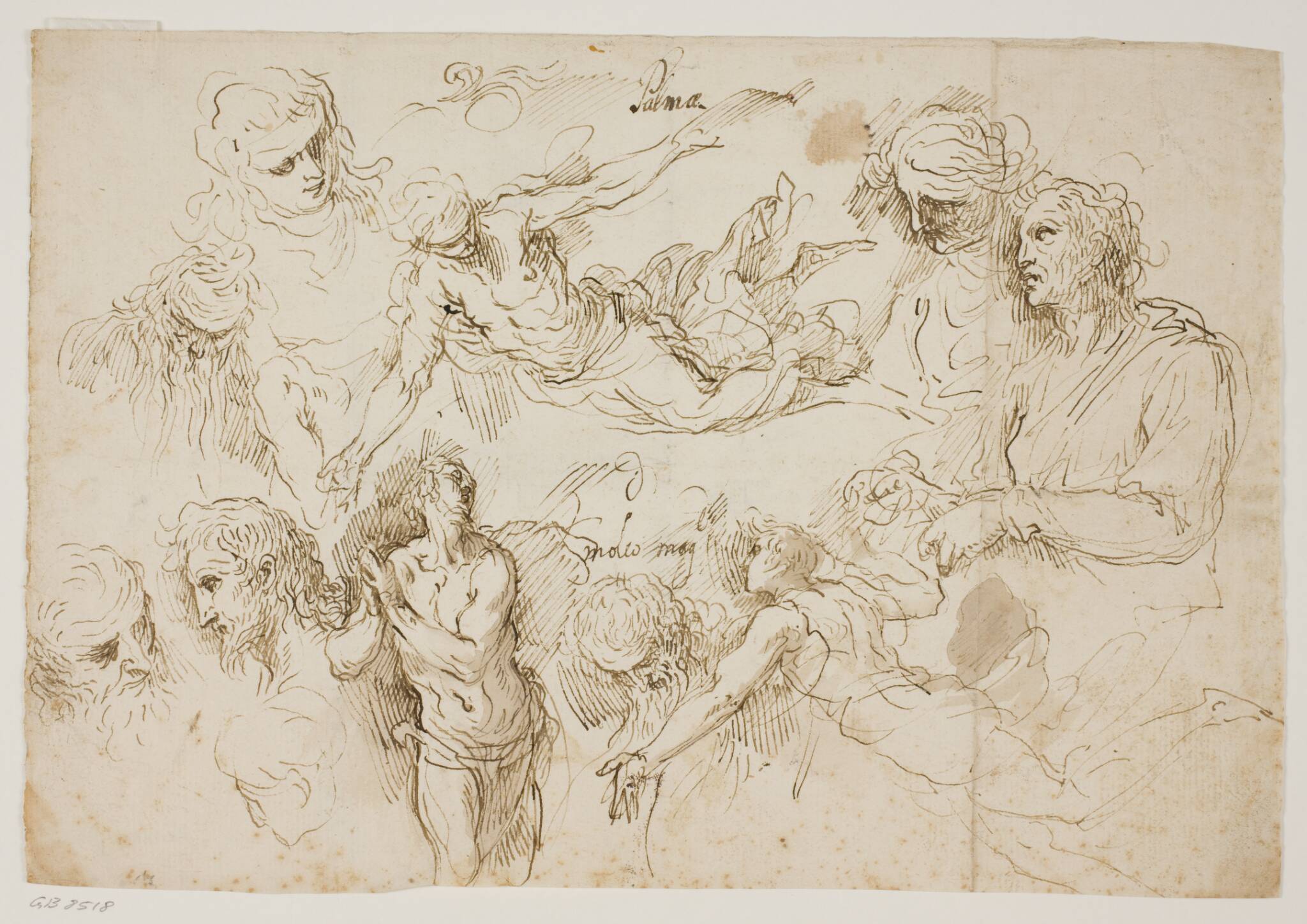 Studieblad med figurer