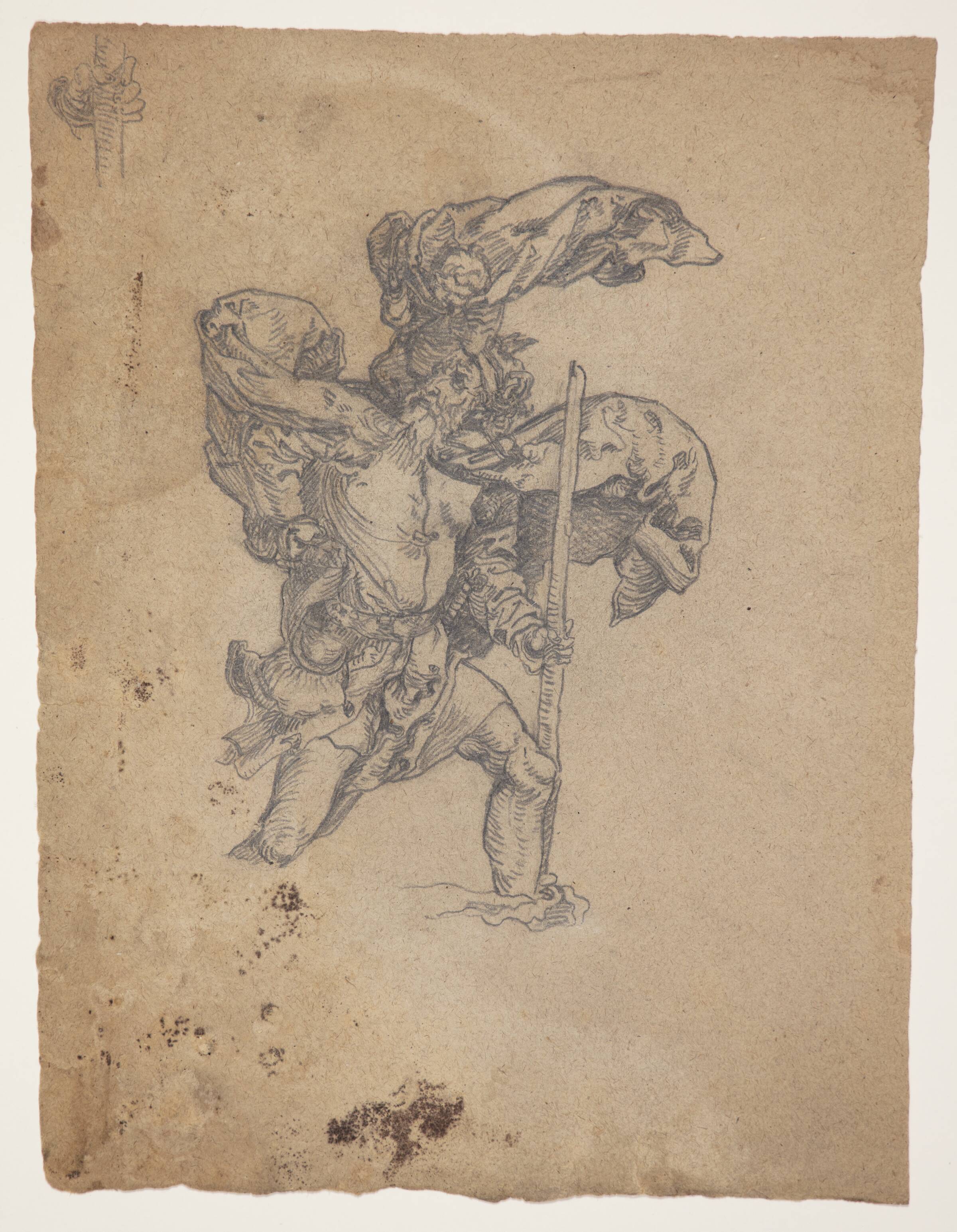 Studie efter Dürer: Den Hellige Christoforus I, J.A. Jerichau, 1910