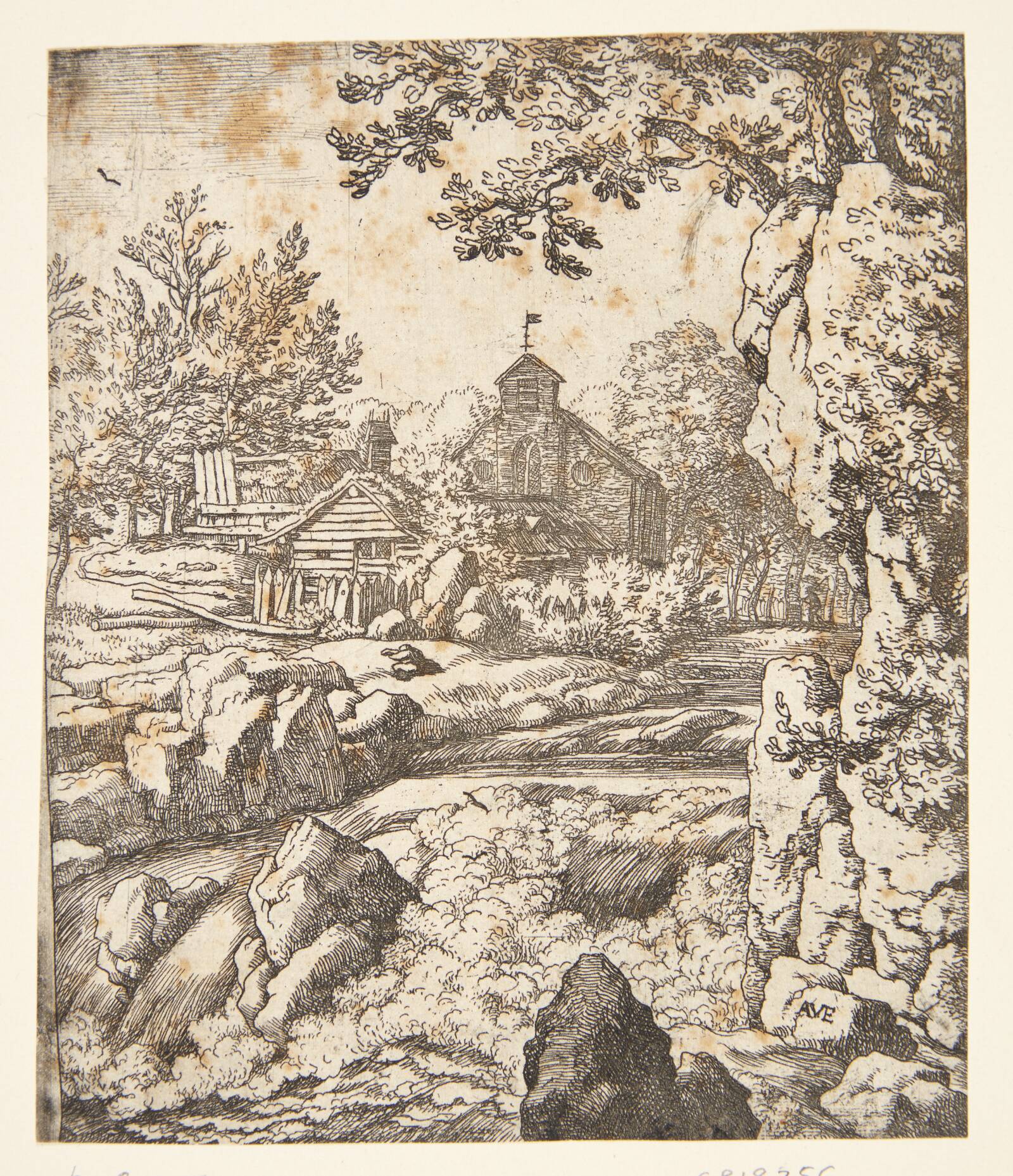 Et vandfald, Allaert van Everdingen, 1621-1675