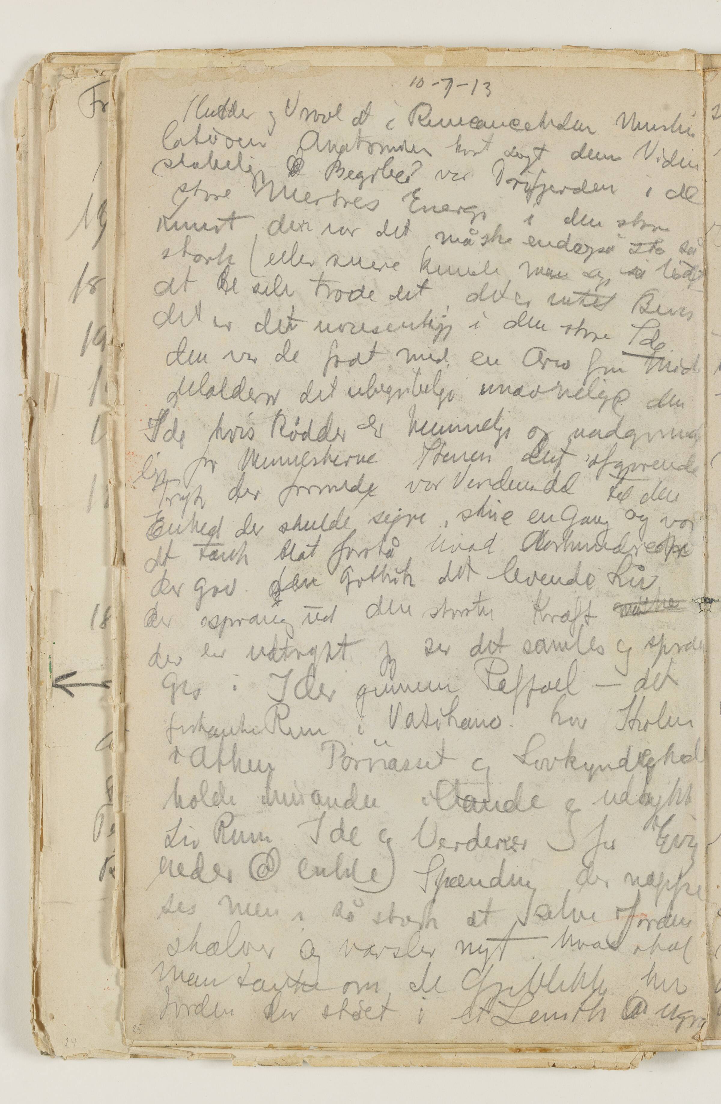 Om "Den største Kraft", "det evige" og "det uendelige Rum", J.A. Jerichau, 1913-1914