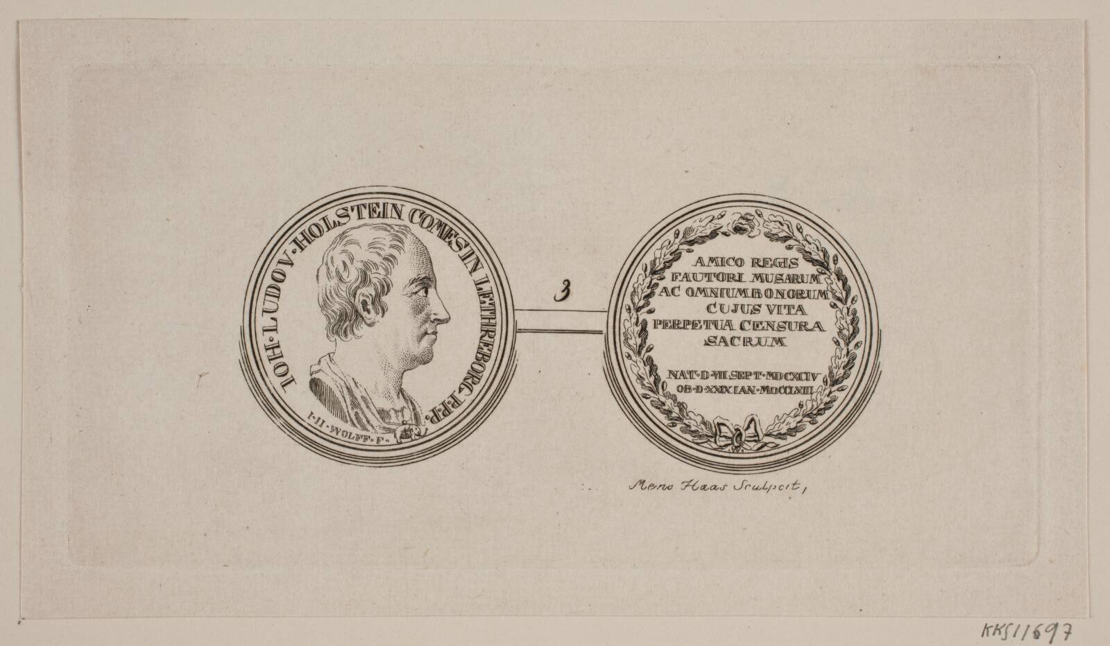 Medaille. J. L. Holstein, Meno Haas, 1752-1833
