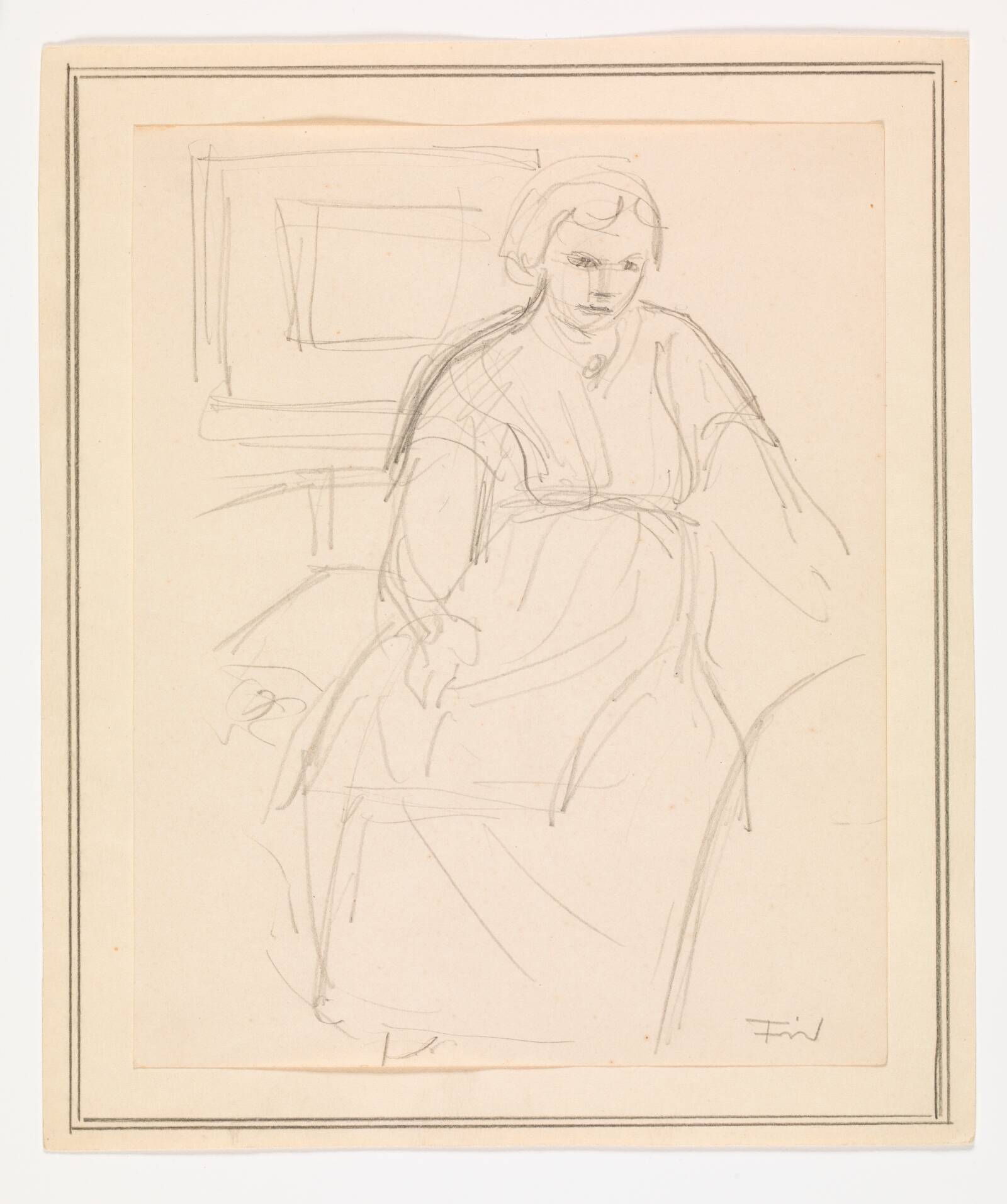 Siddende kvinde, Ludvig Find, 1869-1945