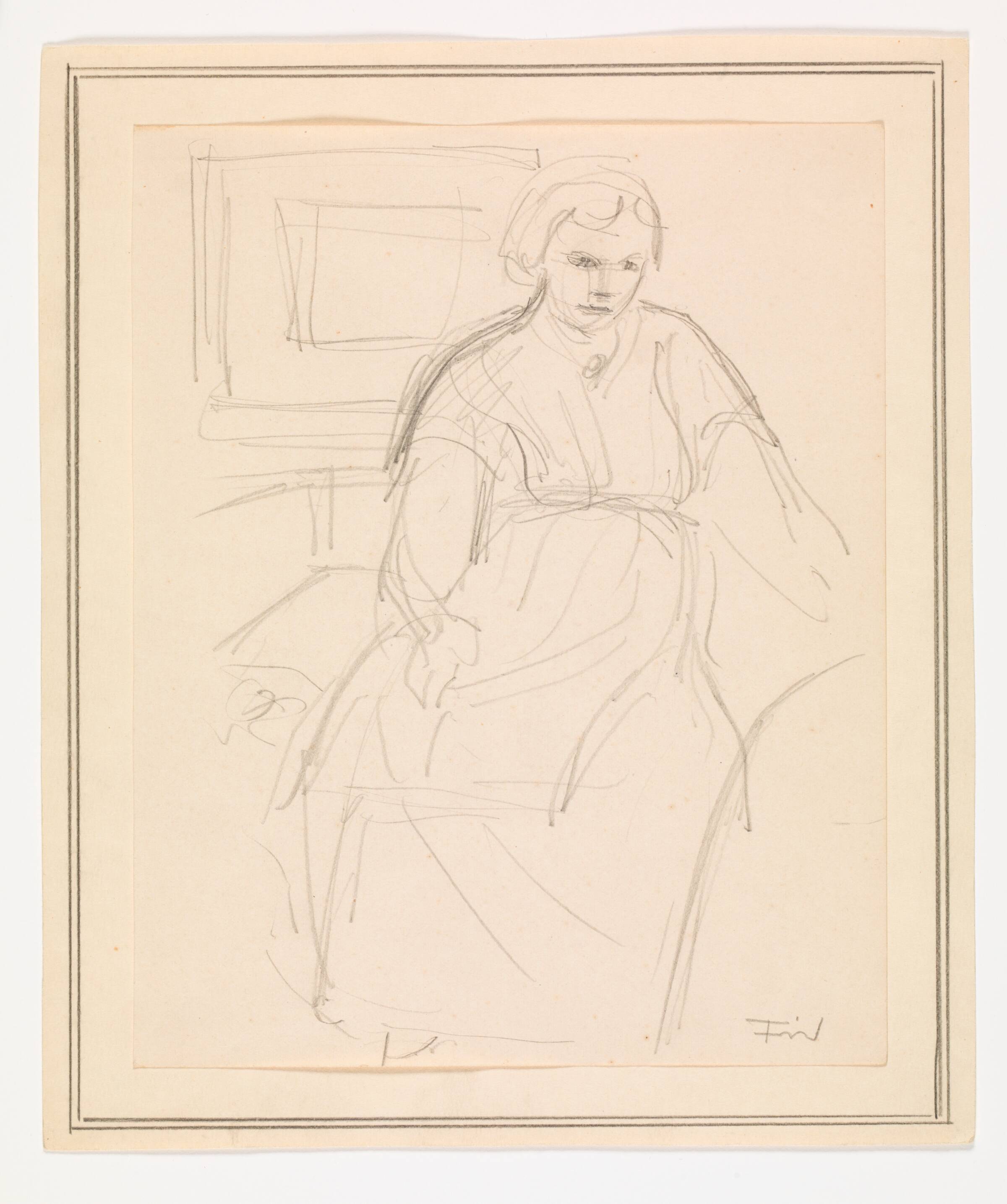 Siddende kvinde, Ludvig Find, 1869-1945