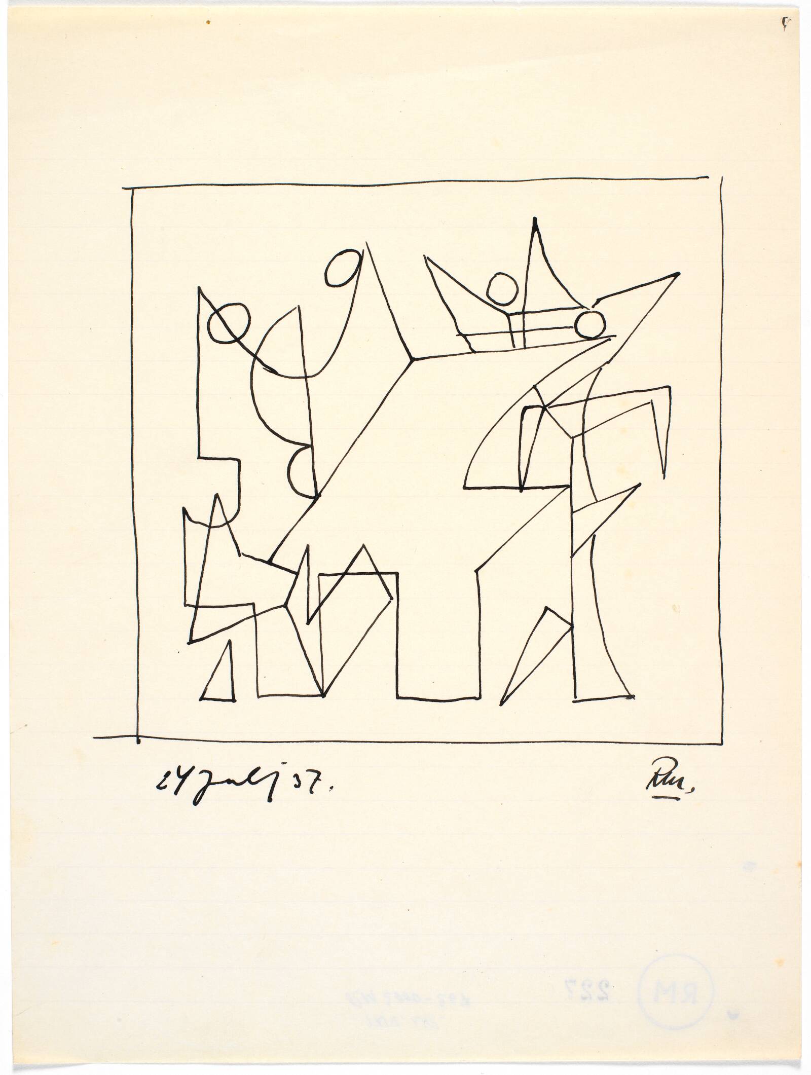 Geometriserende figuration, Richard Mortensen, 1937