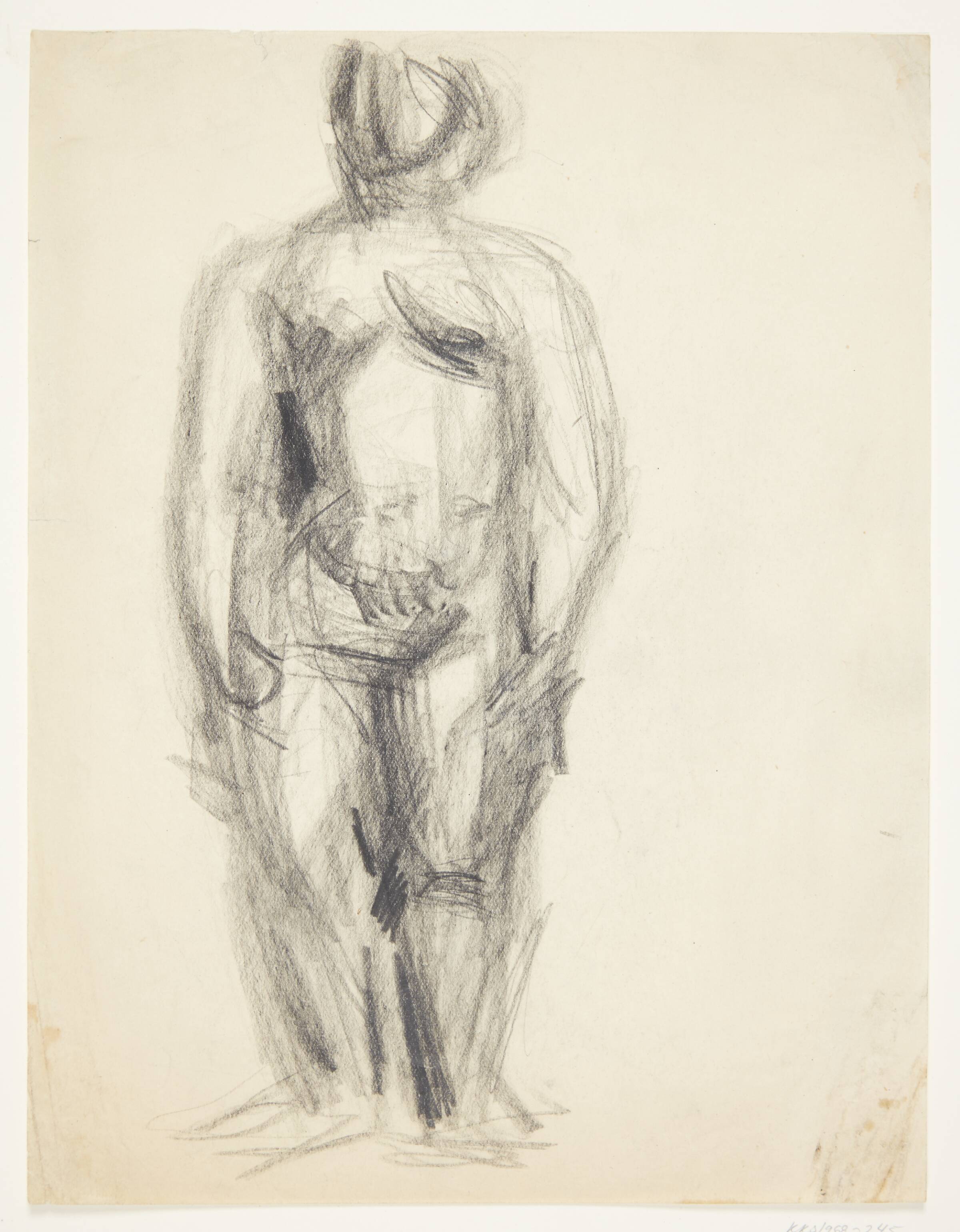 Stående kvindelig model, Ebba Carstensen, 1900-1967