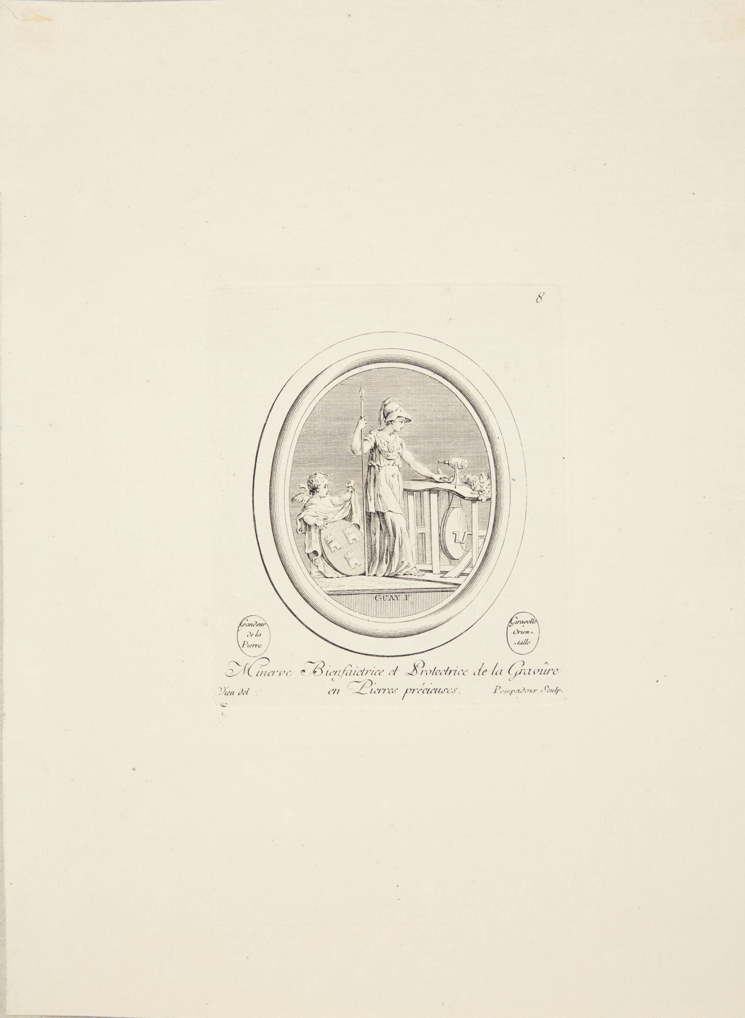 Minerva, beskytter af ædelstensgraveringer, Madame de Pompadour, 1753-1757