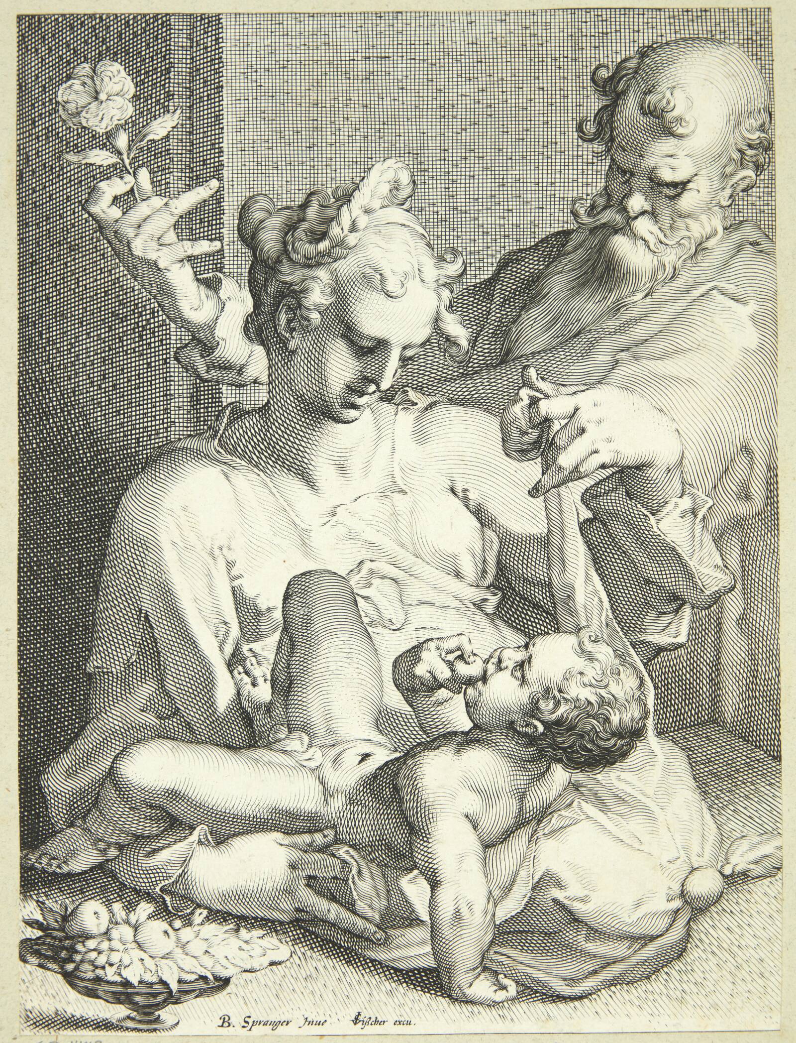 Den hellige familie, Pieter de Jode, 1590-1591