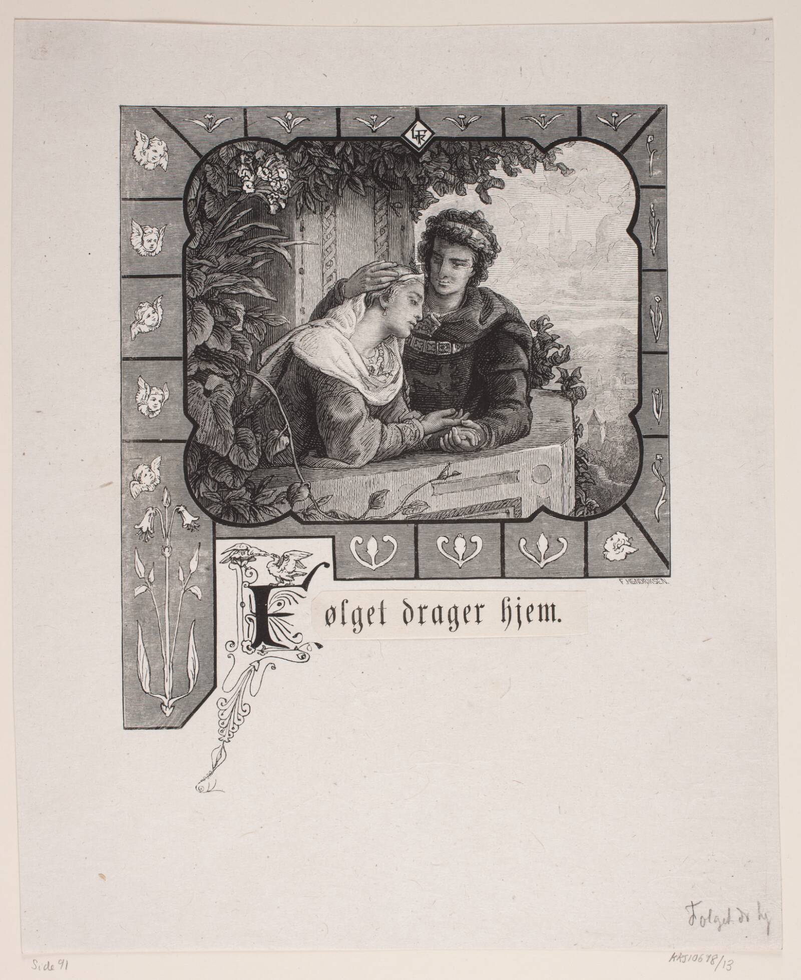Følget drager hjem, Ubekendt, 1878