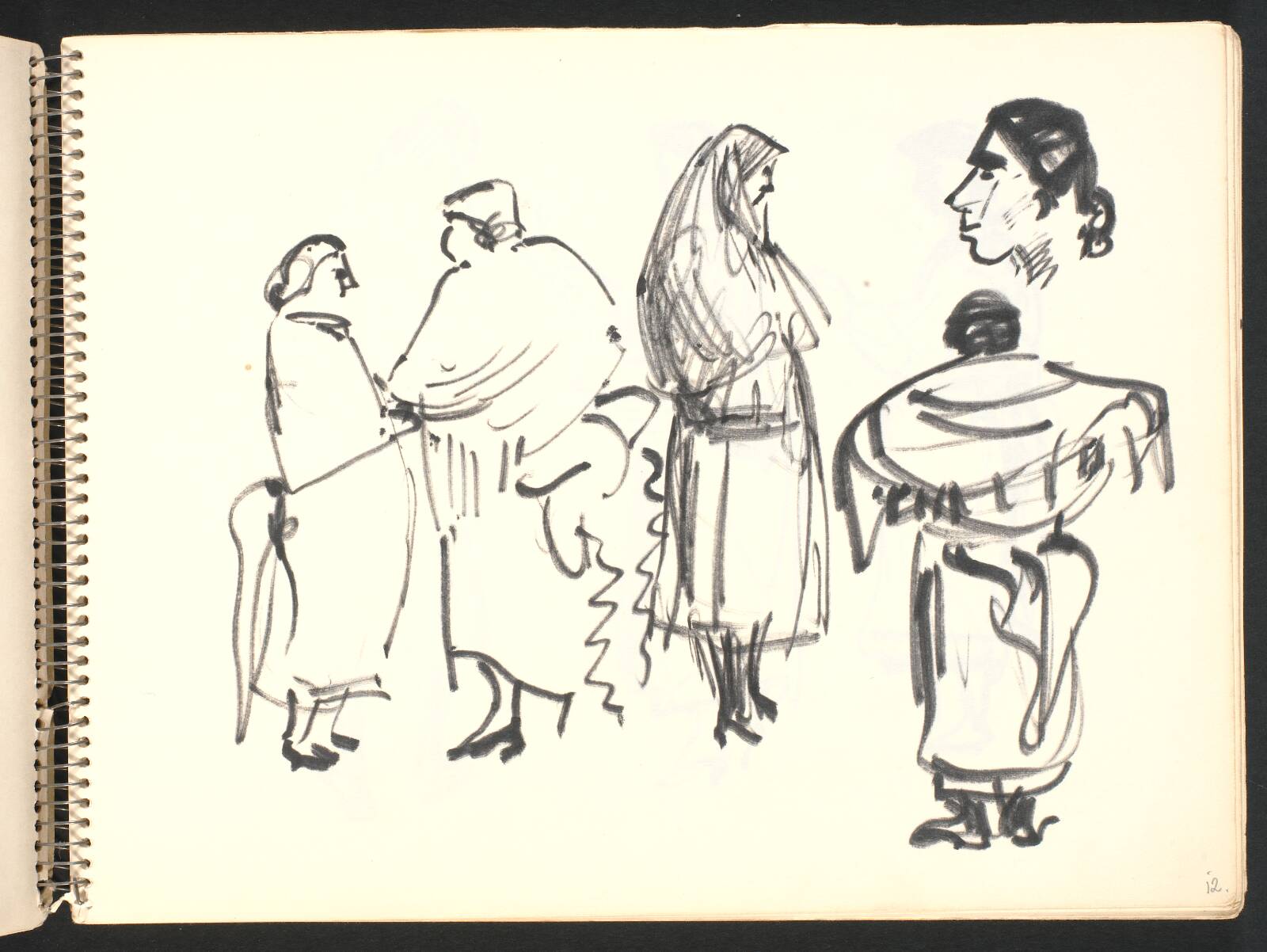 Figurstudier fra gaden, Gottfred Eickhoff, 1952